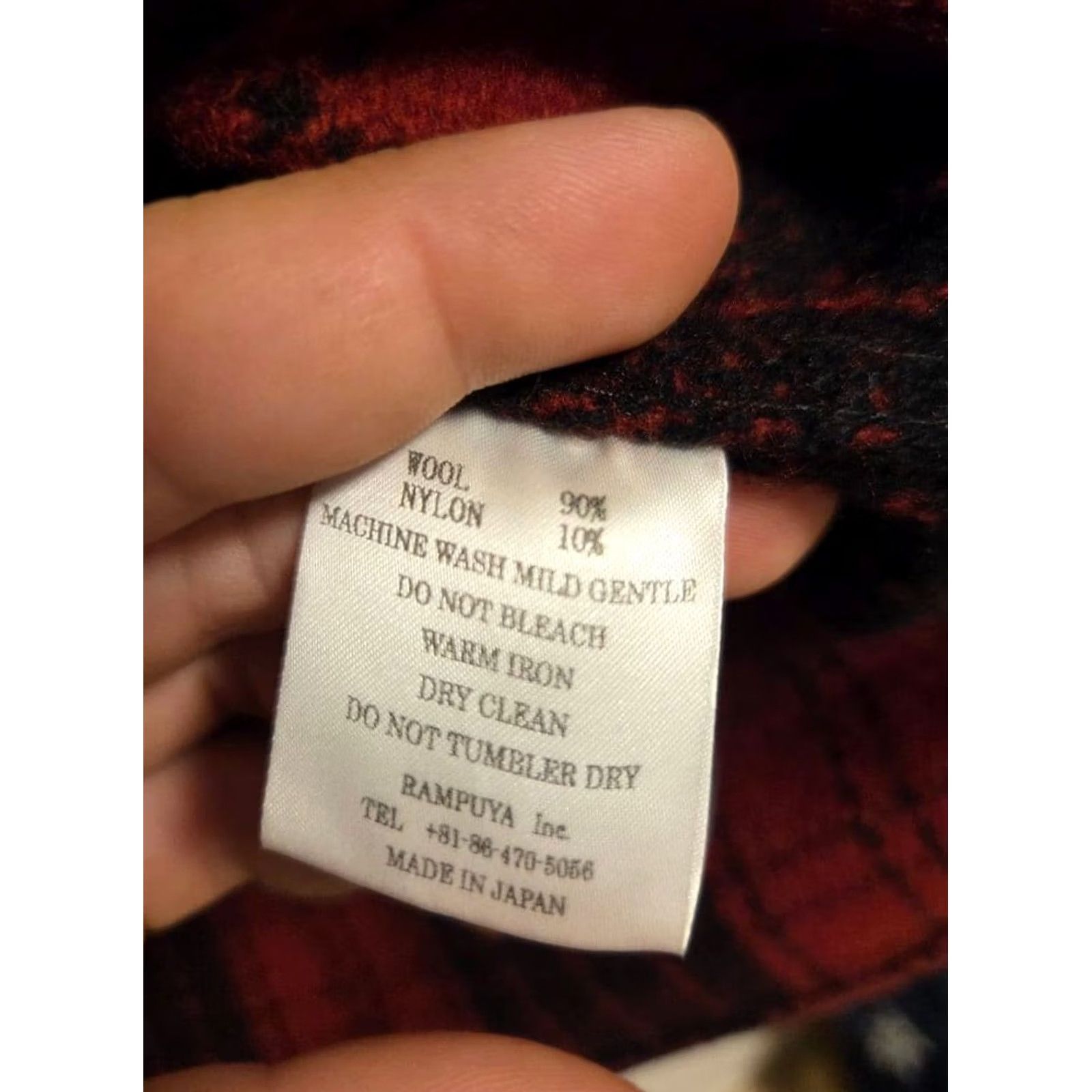 Momotaro Jeans Momotaro Jeans Red Black Check Wool Half-Zip Shirt Size 38 Mens Medium Size US M / EU 48-50 / 2 - 4 Thumbnail