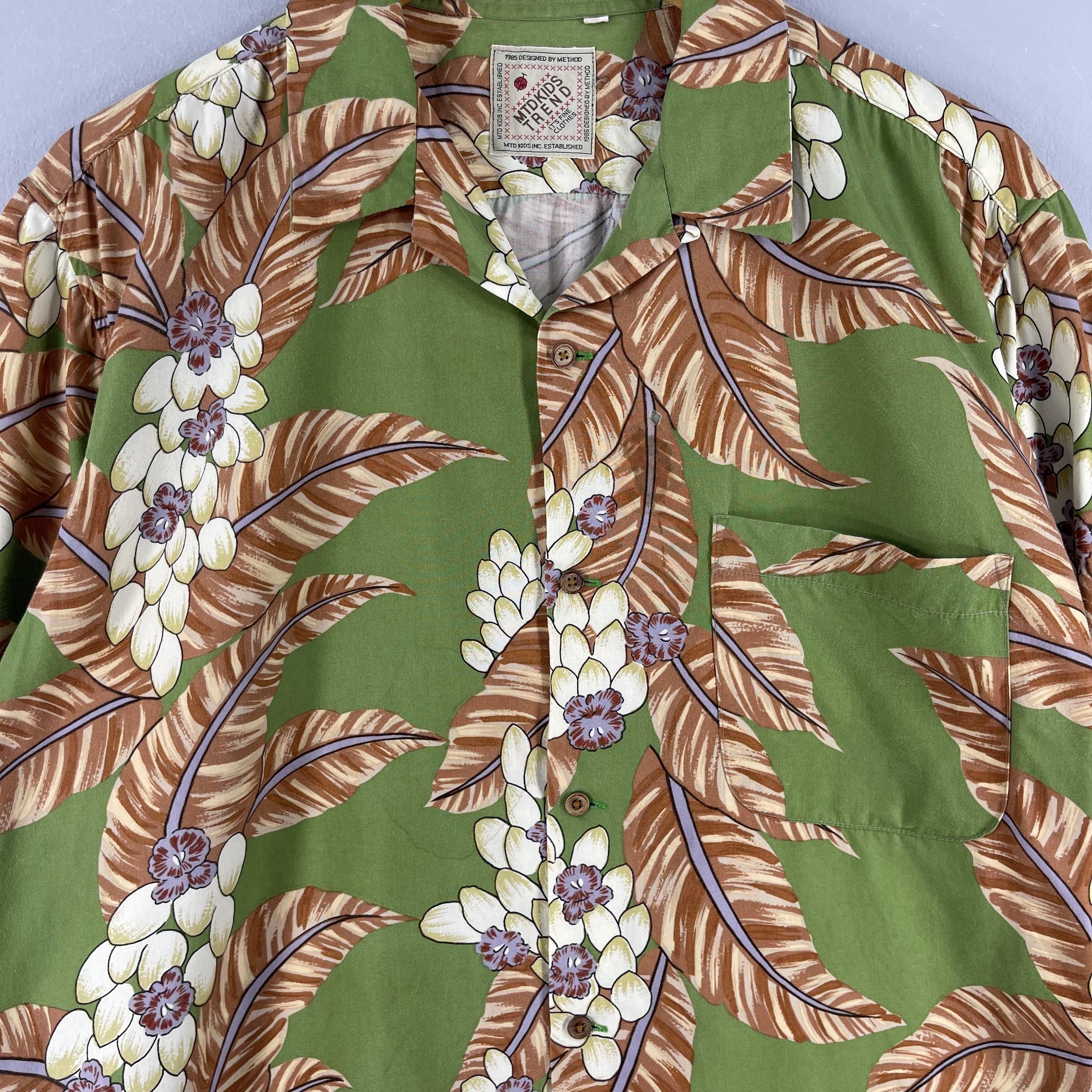 Vintage Vintage Hawaiian Tropical Floral Motive Rayon Shirt Size US L / EU 52-54 / 3 - 2 Thumbnail