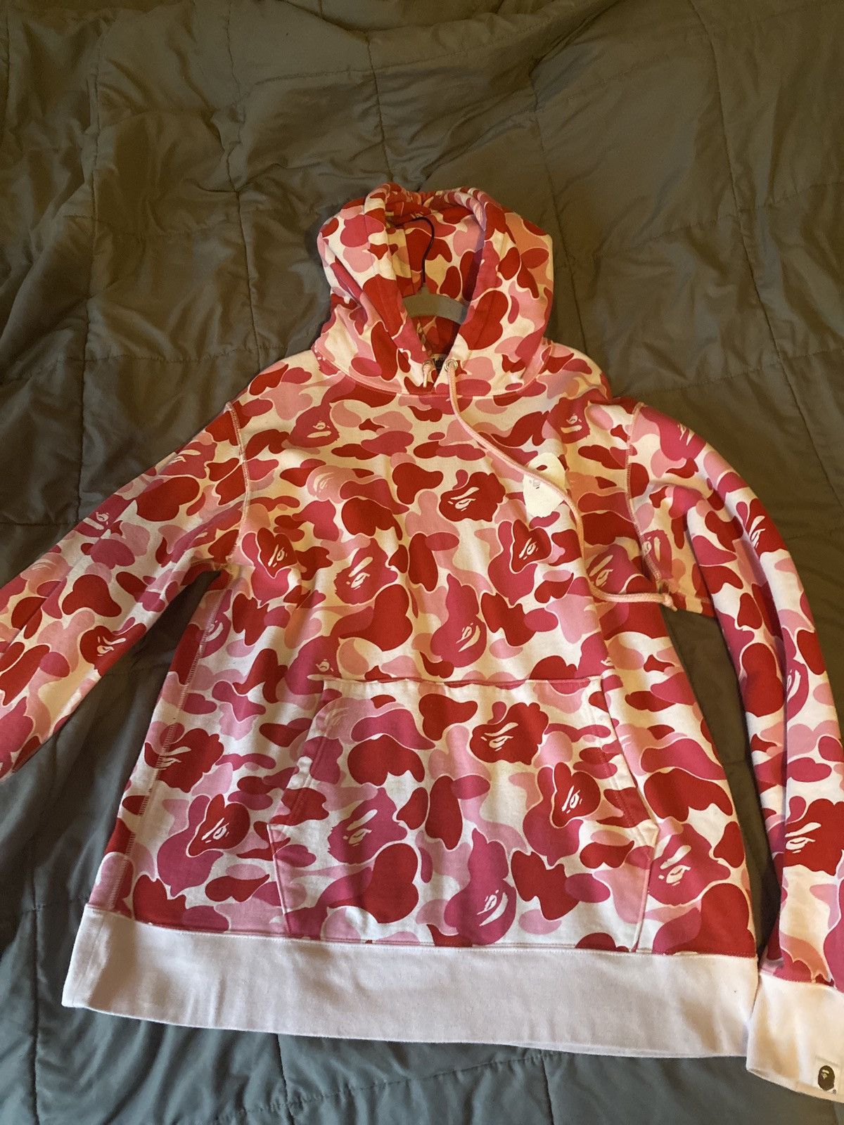 image of Bape Abc Camo Ape Head Pullover Hoodie in Pink, Men's (Size 2XL)