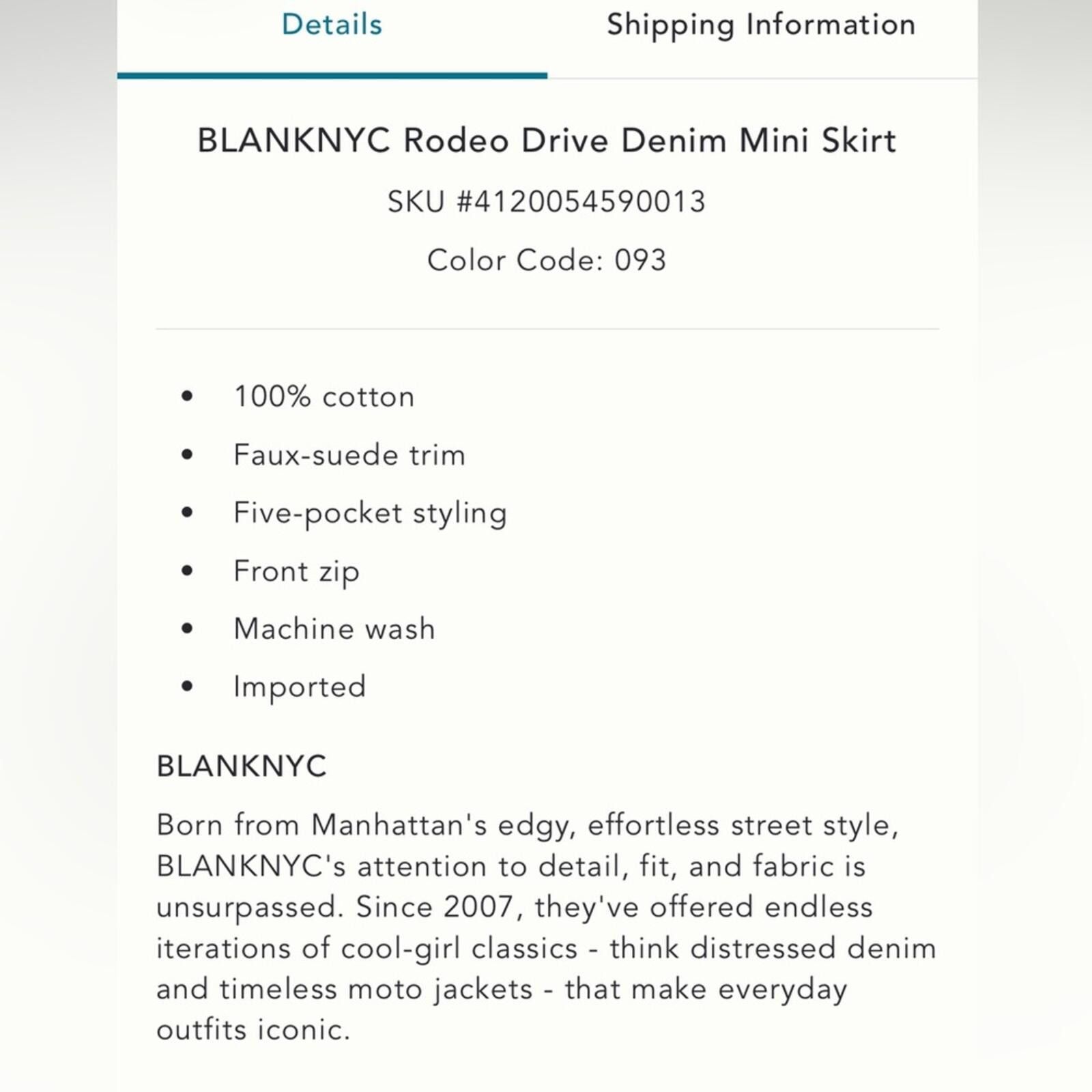 BLANKNYC Anthropologie BLANKNYC Rodeo Drive Denim Mini Skirt, Size 28 Size 30" / US 8 / IT 44 - 4 Thumbnail