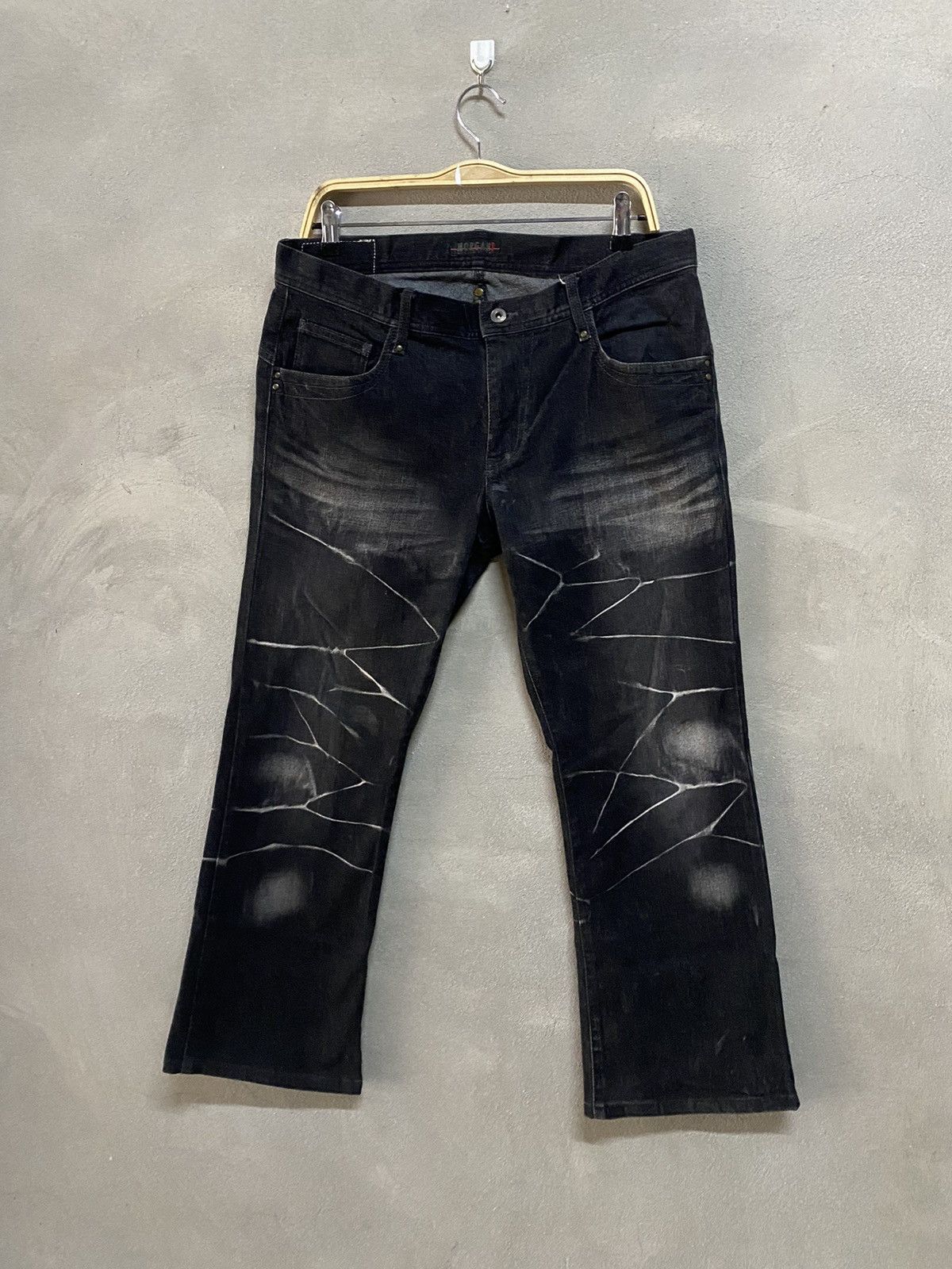 Morgan Homme Japanese Morgan Homme Whisker Flare Jeans Size US 34 / EU 50 - 2 Thumbnail