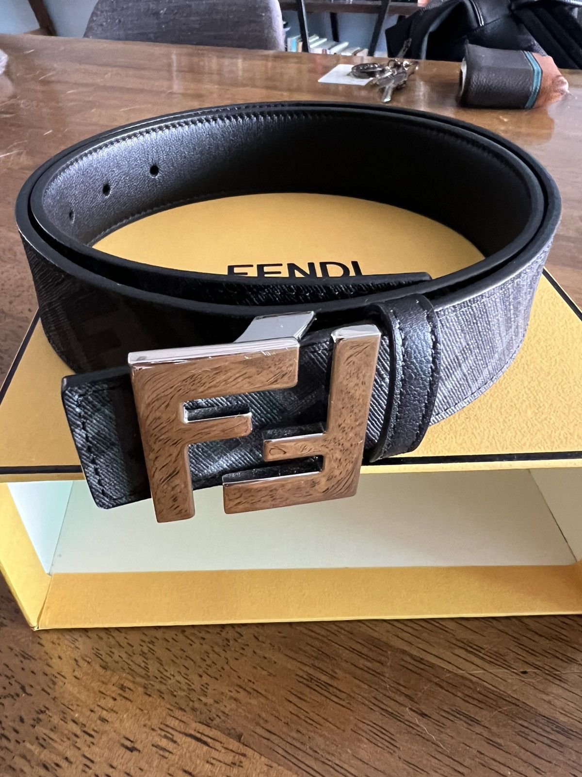 Fendi 🖤 Fendi FF Buckle Belt - Size 46 - Like New with Box Size 46 - 1 Thumbnail