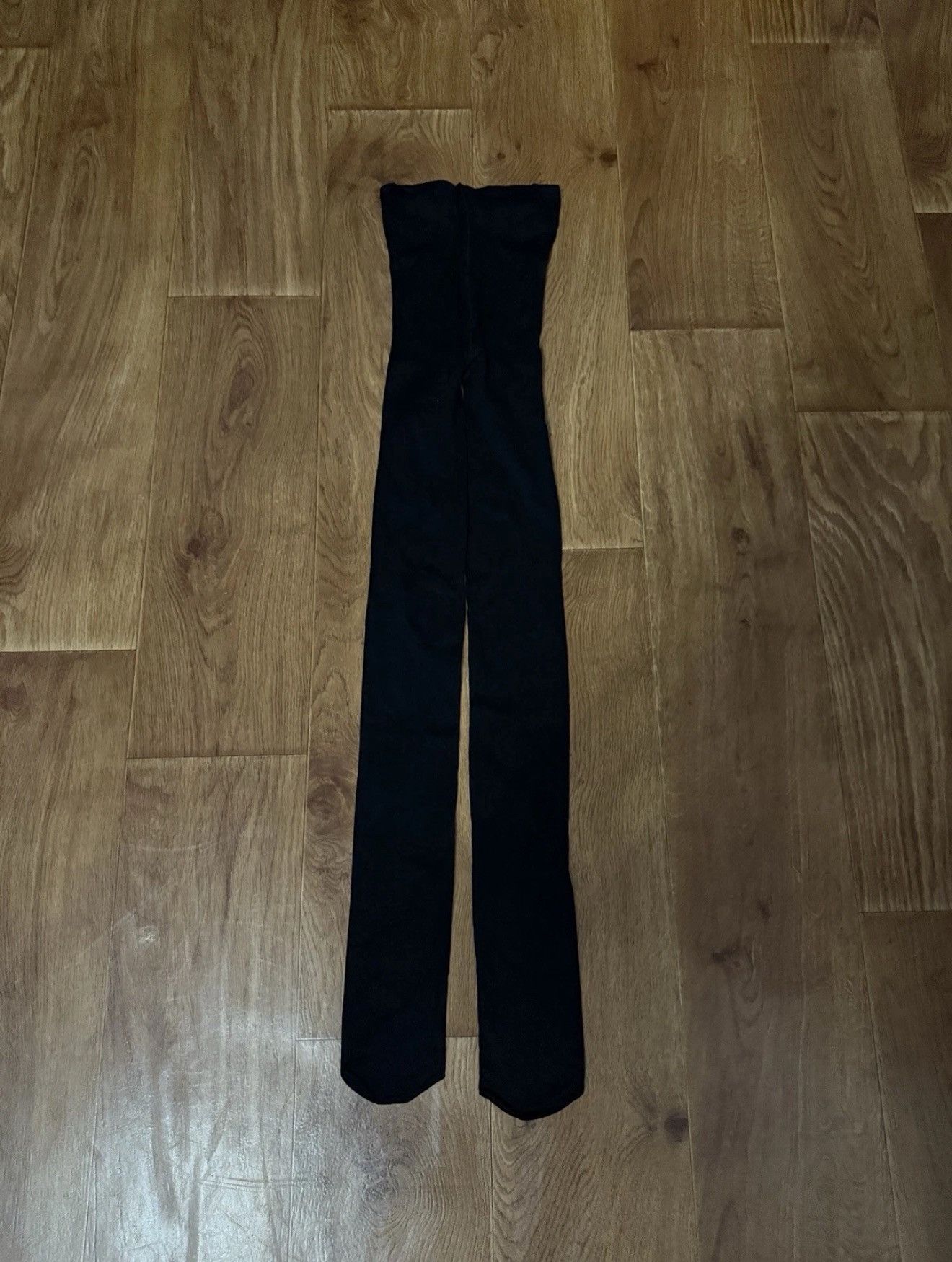H&M × Mugler Rare Mugler X H&M Brand New Black Tights Italy Made Sz L Size 28" / US 6 / IT 42 - 1 Thumbnail