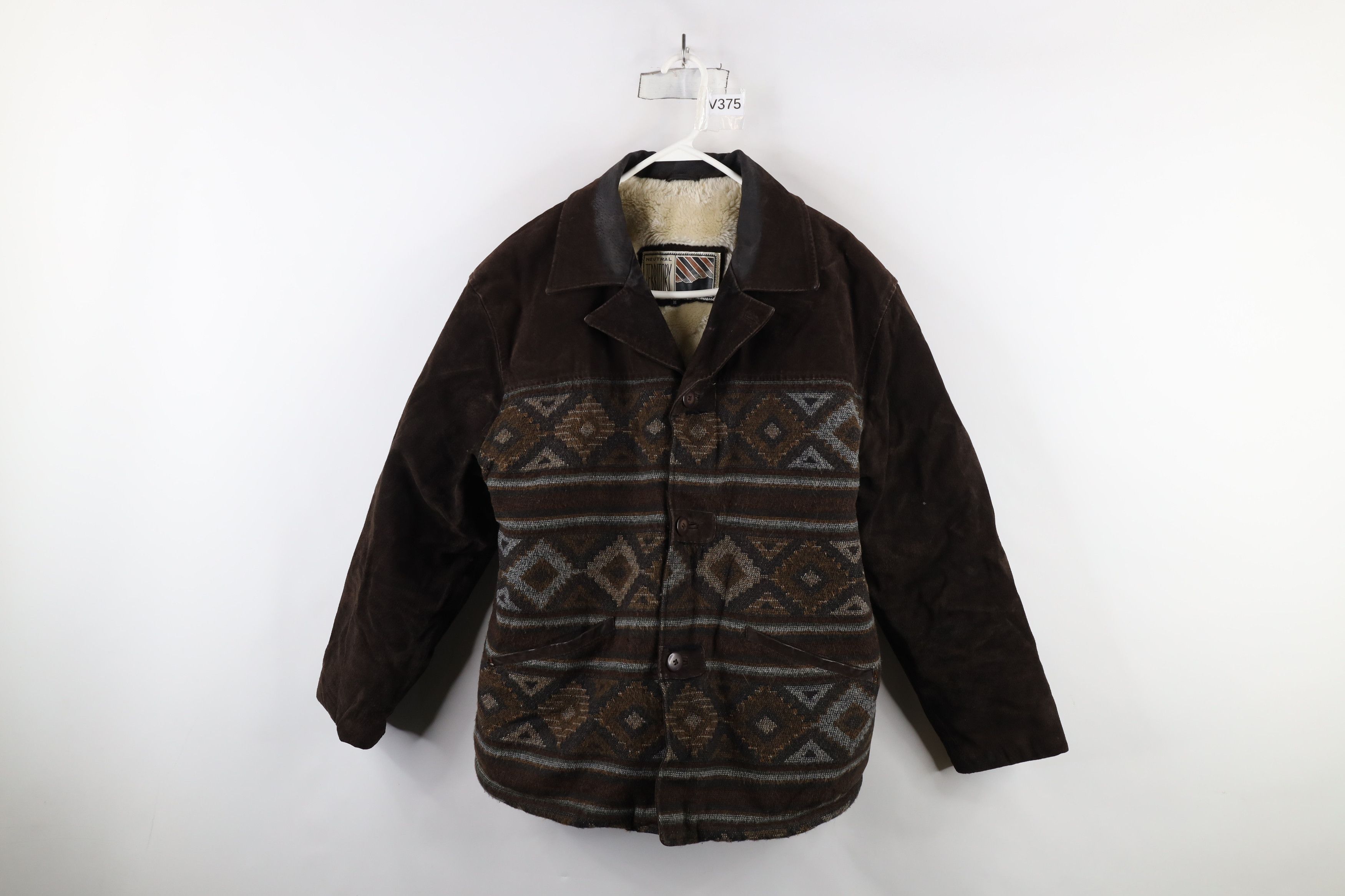 Vintage Vintage 90s Streetwear Suede Leather Southwestern Jacket Size US M / EU 48-50 / 2 - 1 Thumbnail