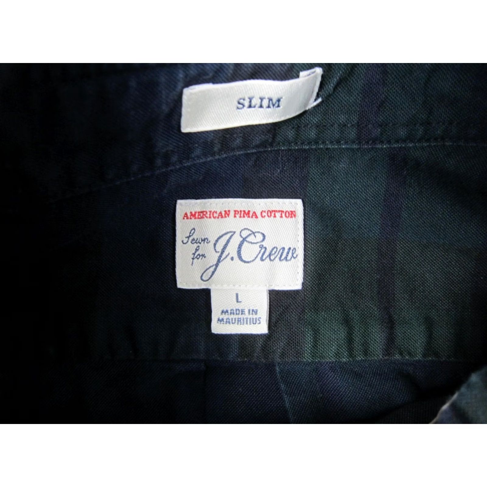 J.Crew VINTAGE J.CREW Shirt Mens Large Green Blue Black Watch Plaid Cotton Oxford 90s Slim Fit Size US L / EU 52-54 / 3 - 4 Thumbnail