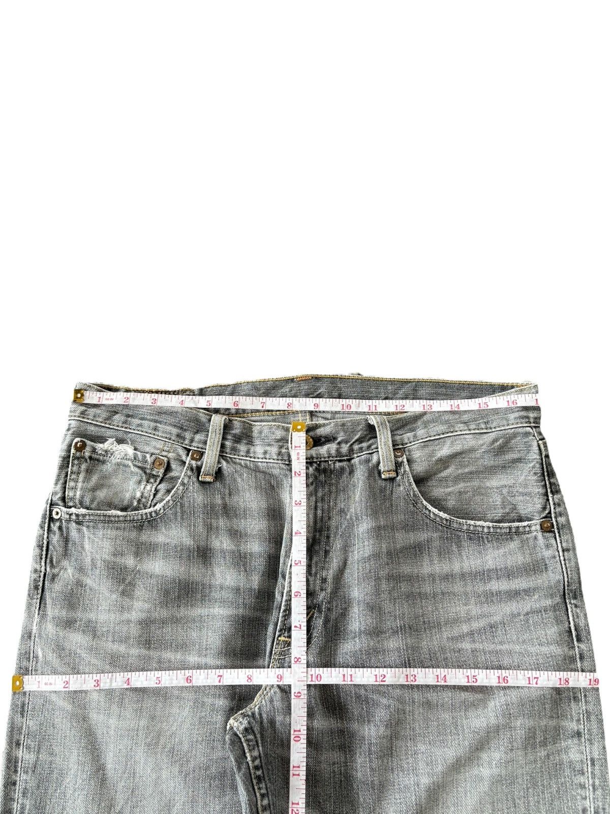Levi's Vintage 90s Levis 502 Charcoal Wash Distress Baggy Jeans Size US 34 / EU 50 - 6 Thumbnail