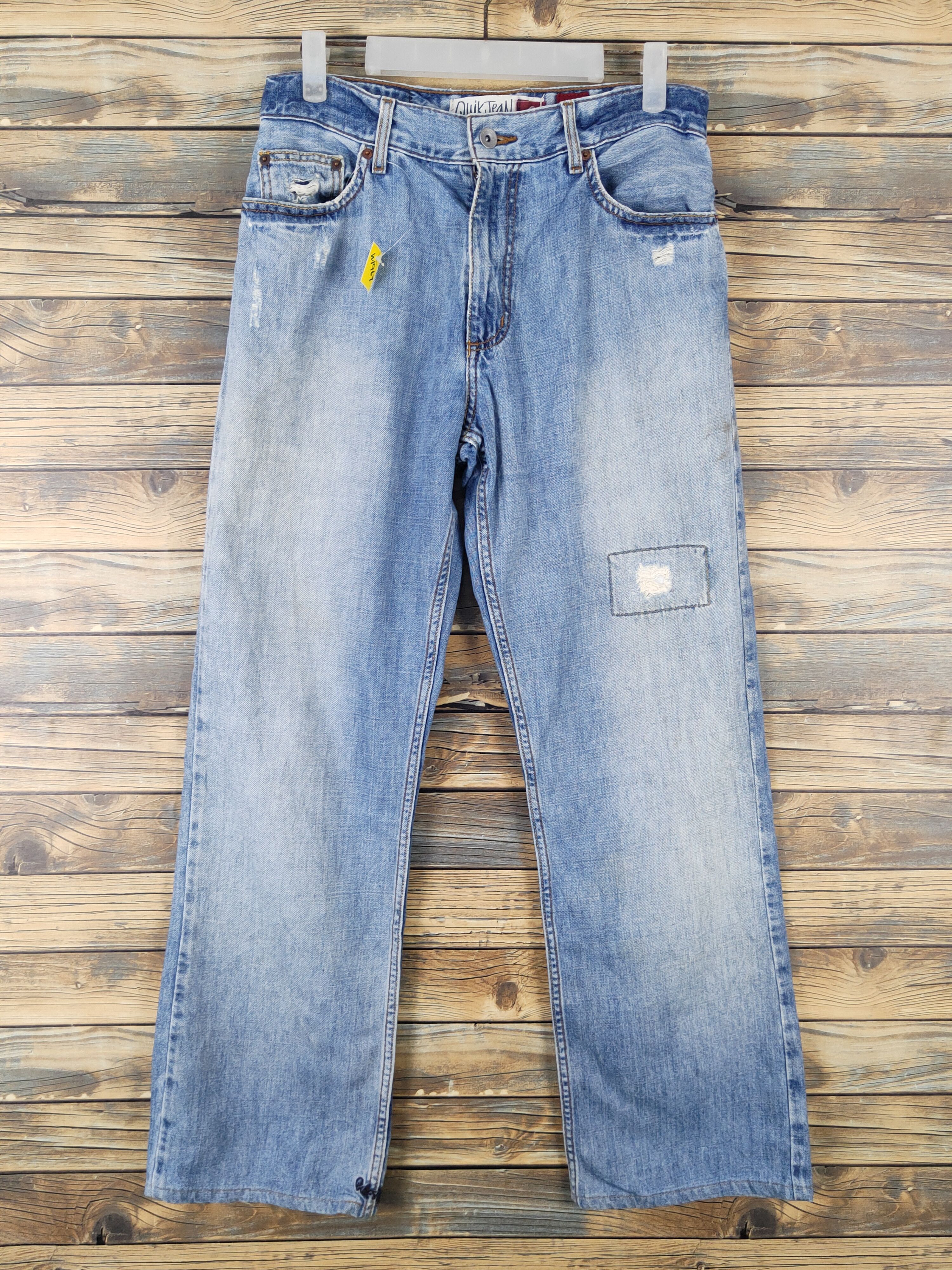 Quiksilver Quicksilver Blue Distressed Ripped denim Jeans #W1967 Size US 30 / EU 46 - 1 Thumbnail