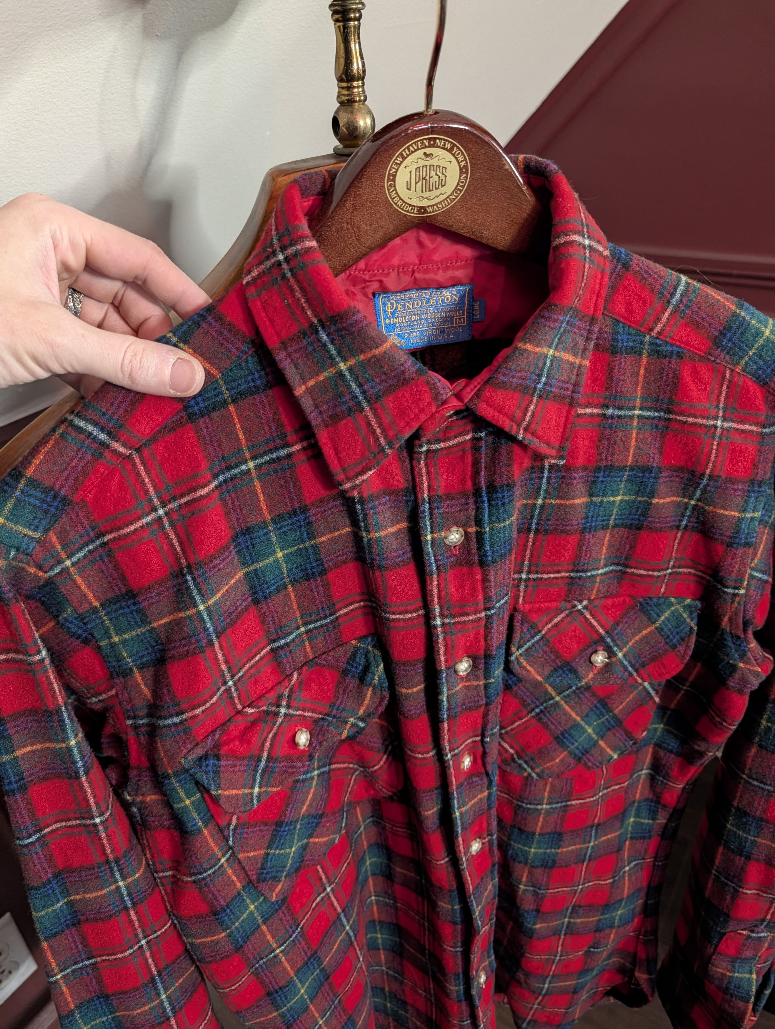 Pendleton Vtg Boyd Tartan virgin wool flannel nylon lined shirt Size US M / EU 48-50 / 2 - 2 Thumbnail