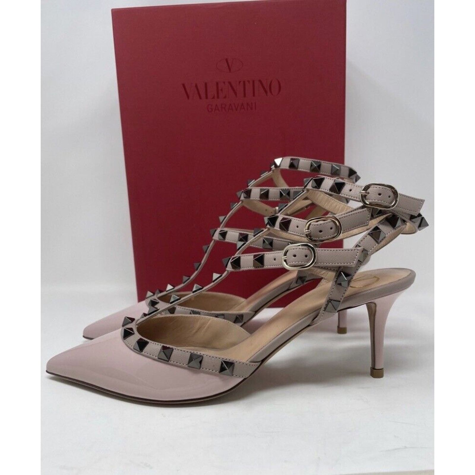 Valentino Valentino Garavani Rockstud Sandals Heels 65MM Size 38 Size US 7 / IT 37 - 2 Thumbnail