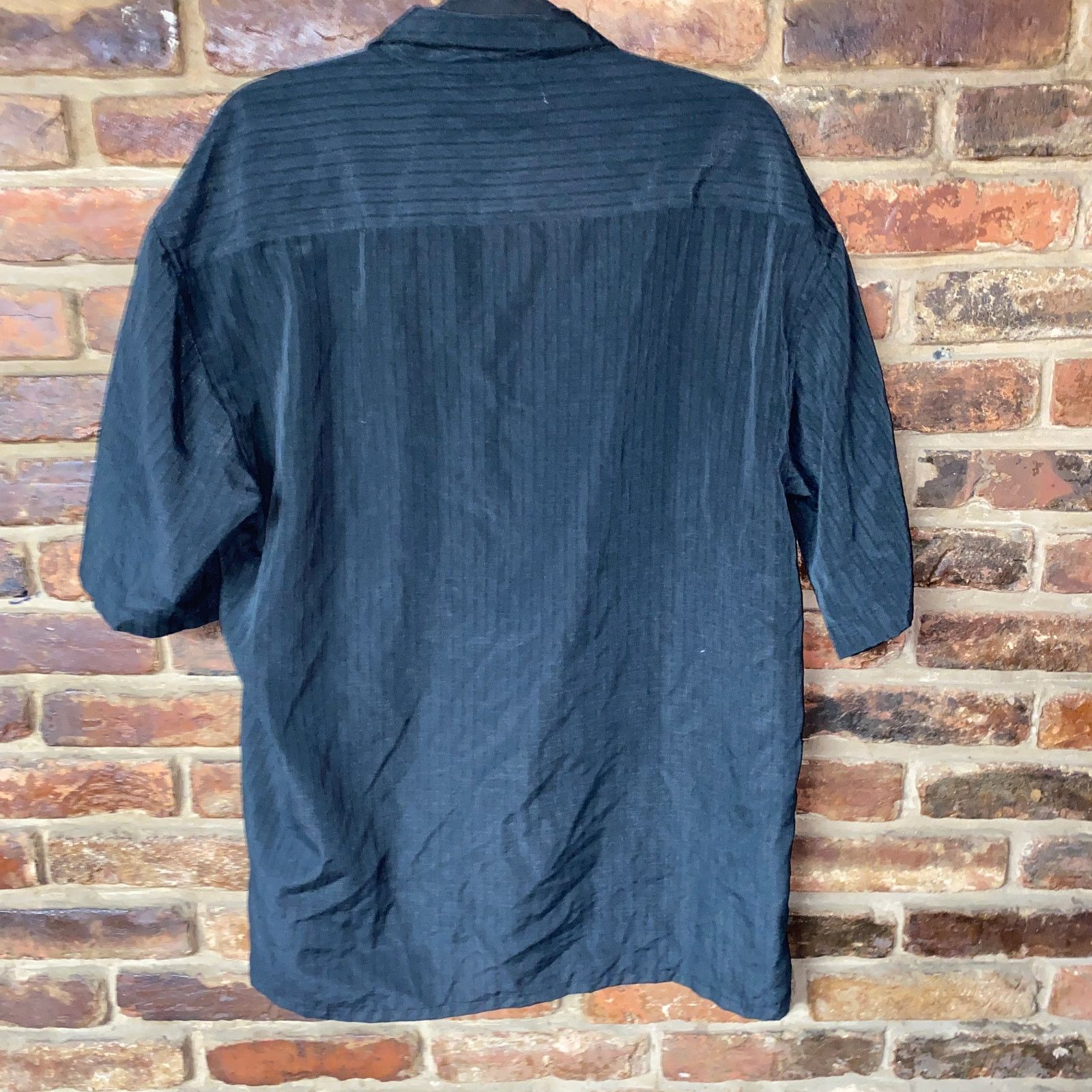 Other Moda Campia Vintage Black Textured Button Down Shirt Large Size US L / EU 52-54 / 3 - 4 Thumbnail