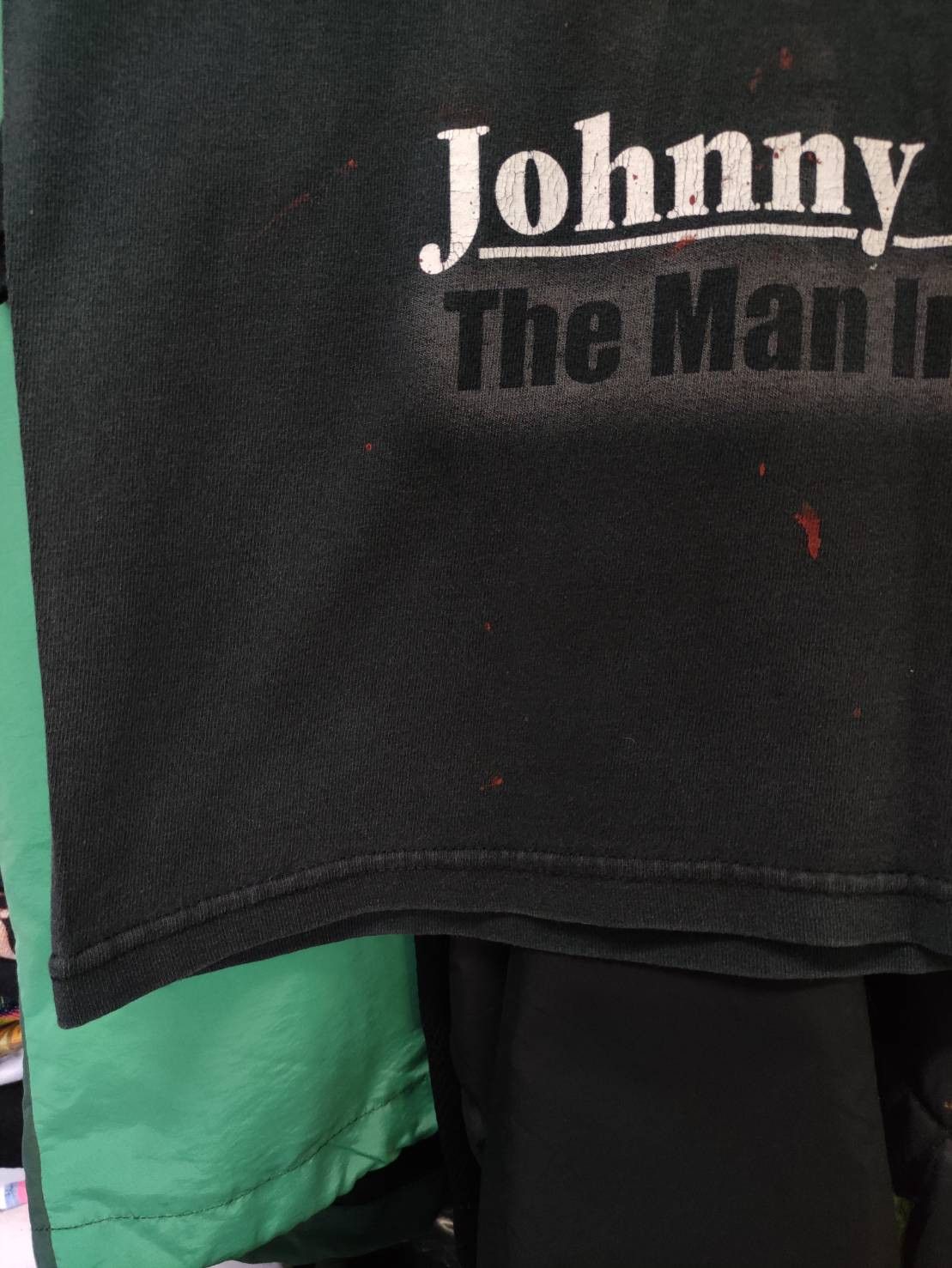 Band Tees Vtg 00's Johnny Cash " The Man In Black " Single Promo Size US S / EU 44-46 / 1 - 9 Thumbnail