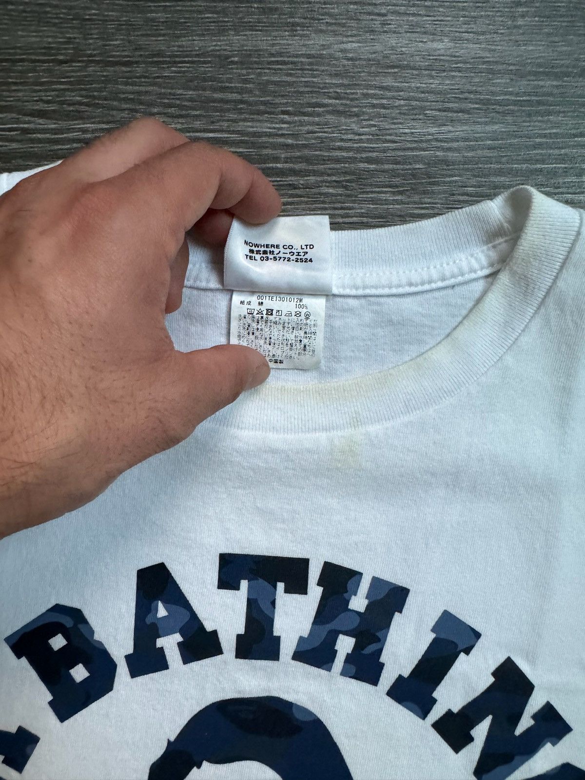 Bape Bape blue camo college T-shirt Size US M / EU 48-50 / 2 - 5 Thumbnail