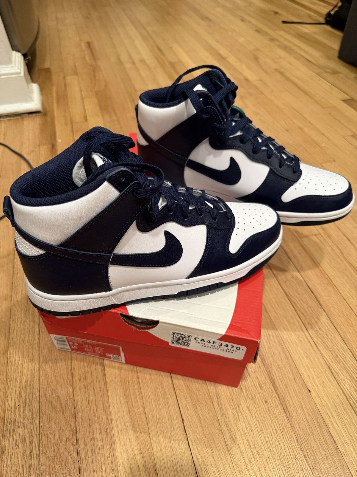 Nike Nike Dunk High Championship Navy Size US 8.5 / EU 41-42 - 3 Thumbnail