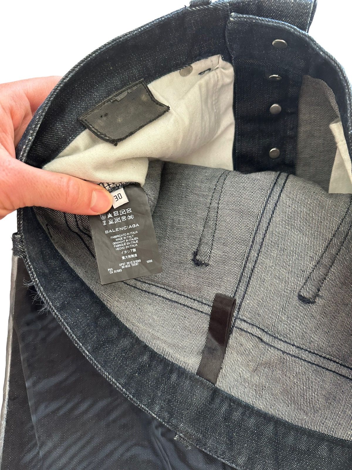 Balenciaga GRAIL 2012 Nicolas Ghesquiere Tulle Layer Denim Size US 30 / EU 46 - 8 Thumbnail