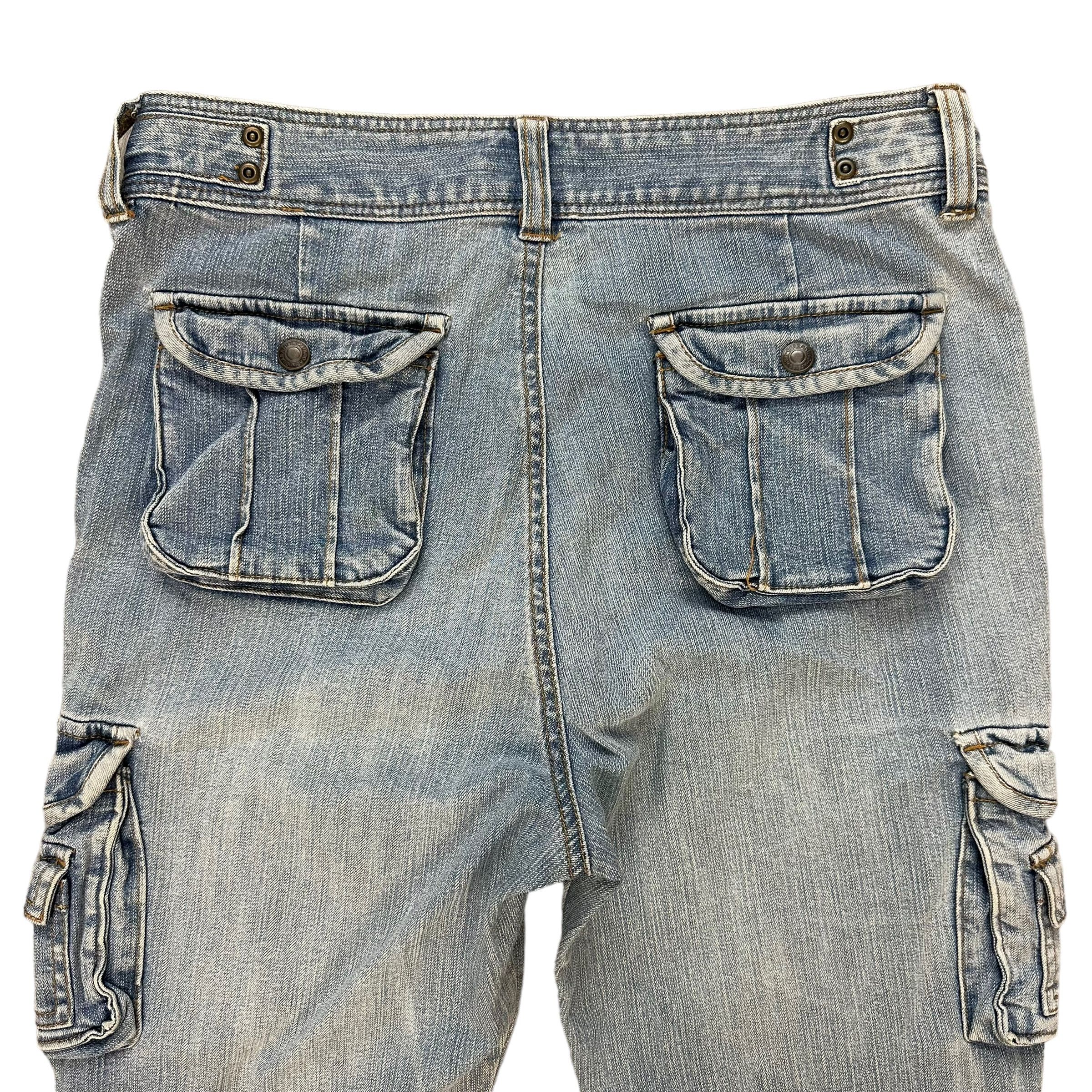 Japanese Brand JOHN JELLO 3 QUARTER WASHED CARGO DENIM PANT #8896-035 Size US 31 - 10 Thumbnail