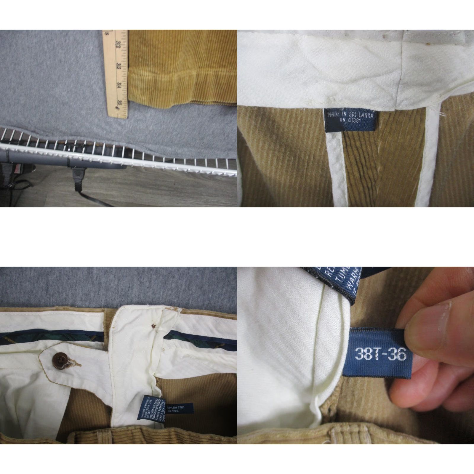 Polo Ralph Lauren Polo Ralph Lauren Corduroy Pants Mens 38x36 Beige Pleated Straight Classic Dress Pants Mens Size US M / EU 48-50 / 2 - 8 Thumbnail