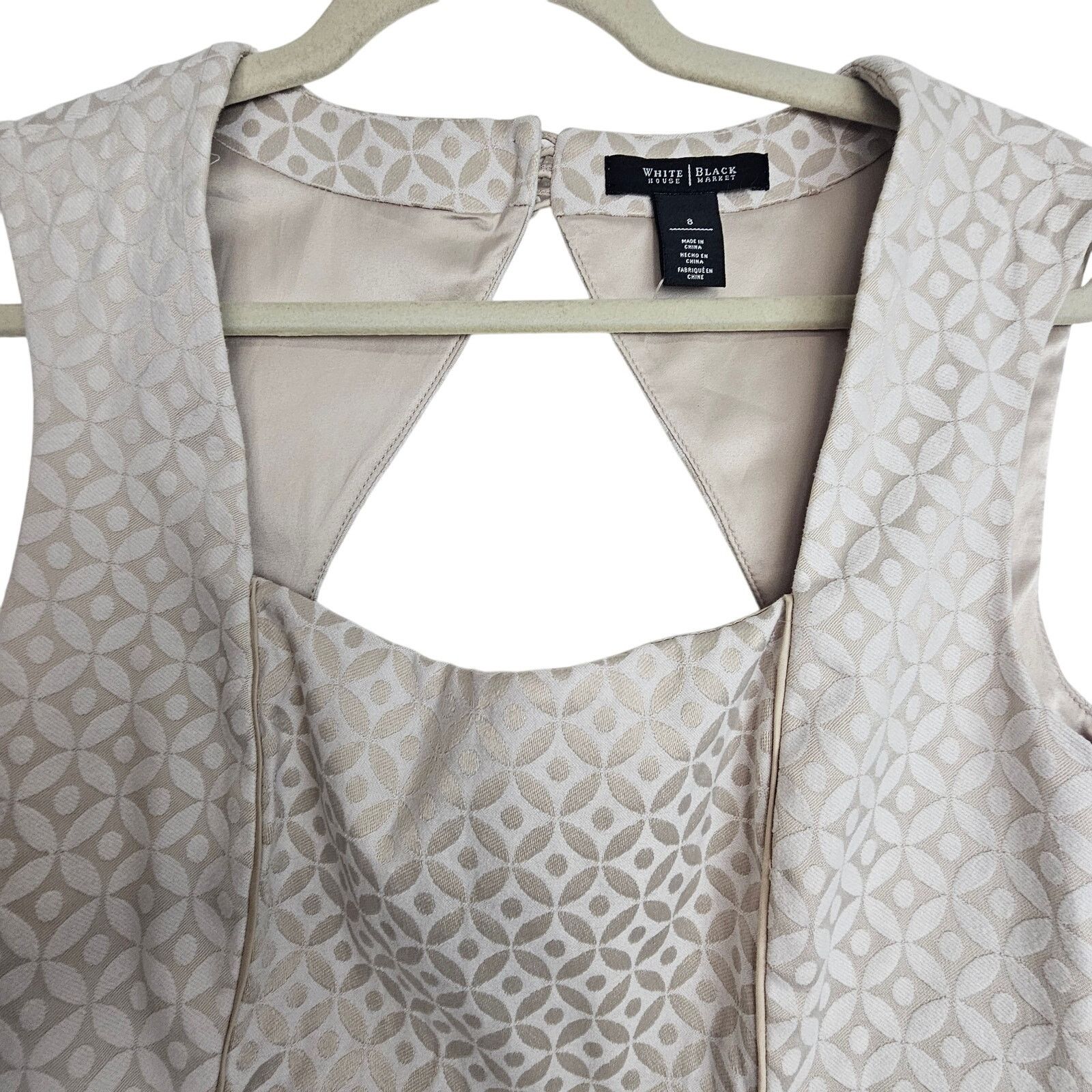 White House Black Market White House Black Market Blouse Women 8 Peplum Geometric Size M / US 6-8 / IT 42-44 - 2 Thumbnail