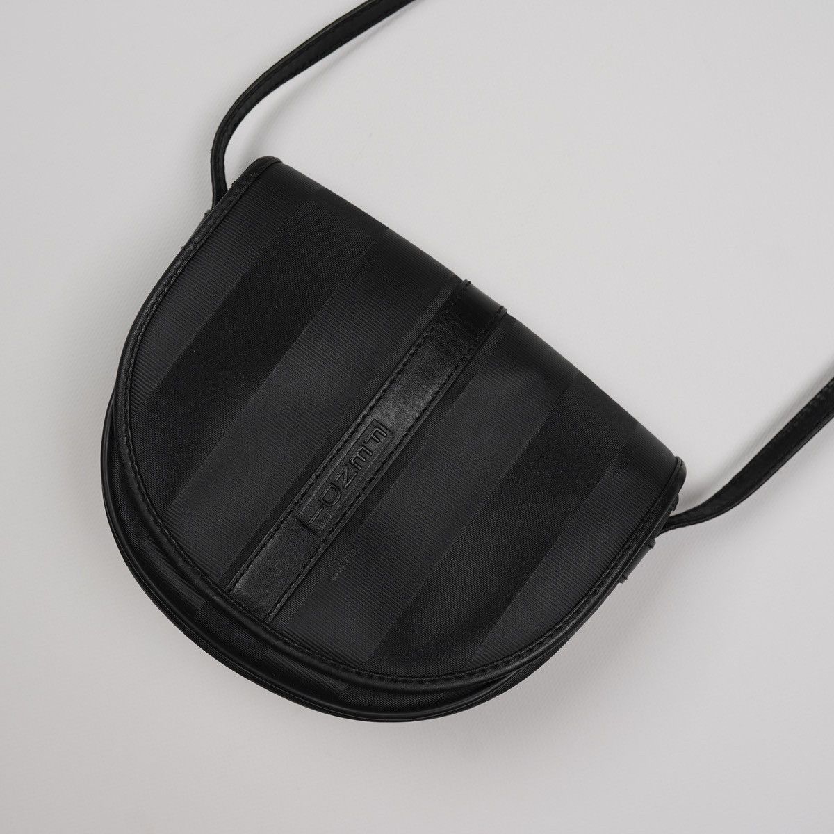 Fendi Vintage Black Half Moon Pequin Bag Mint Rare