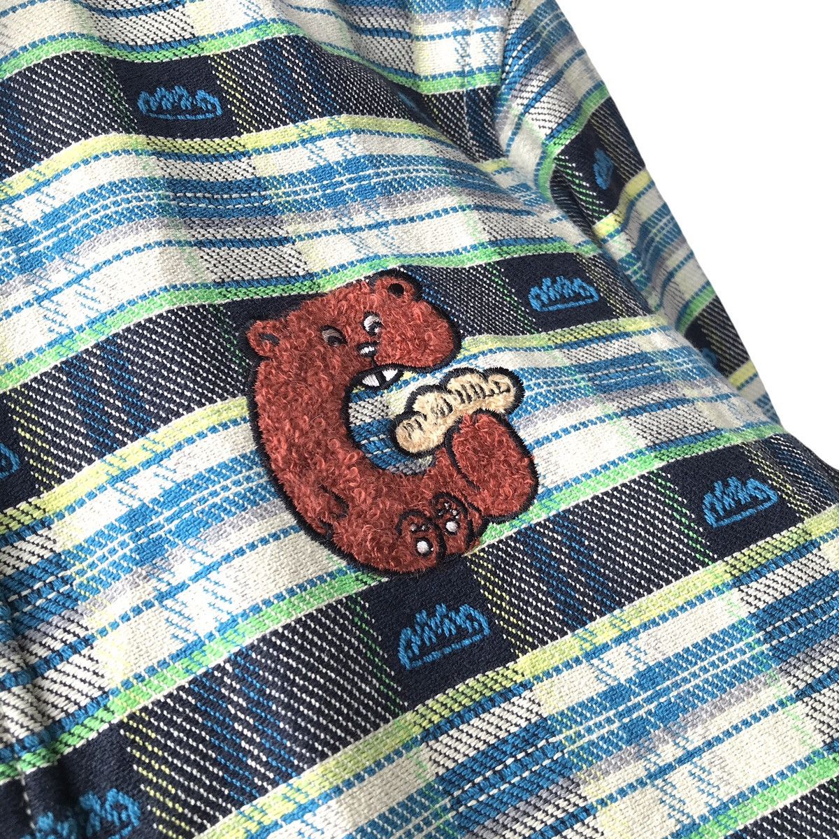 Ne-Net Japan Issey Miyake Design Embroidery Flannel Shirt