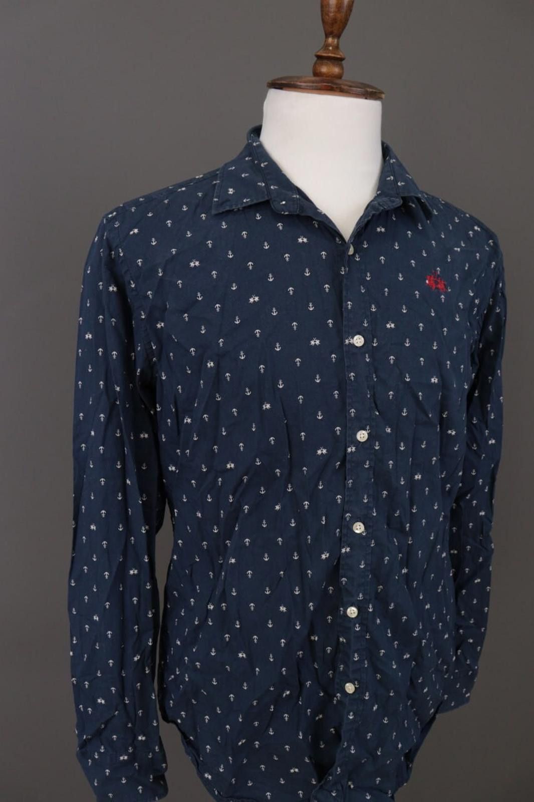 La Martina La Martina Buenos Aires Blue Printed Dress Shirt Size XL Size US XL / EU 56 / 4 - 7 Thumbnail