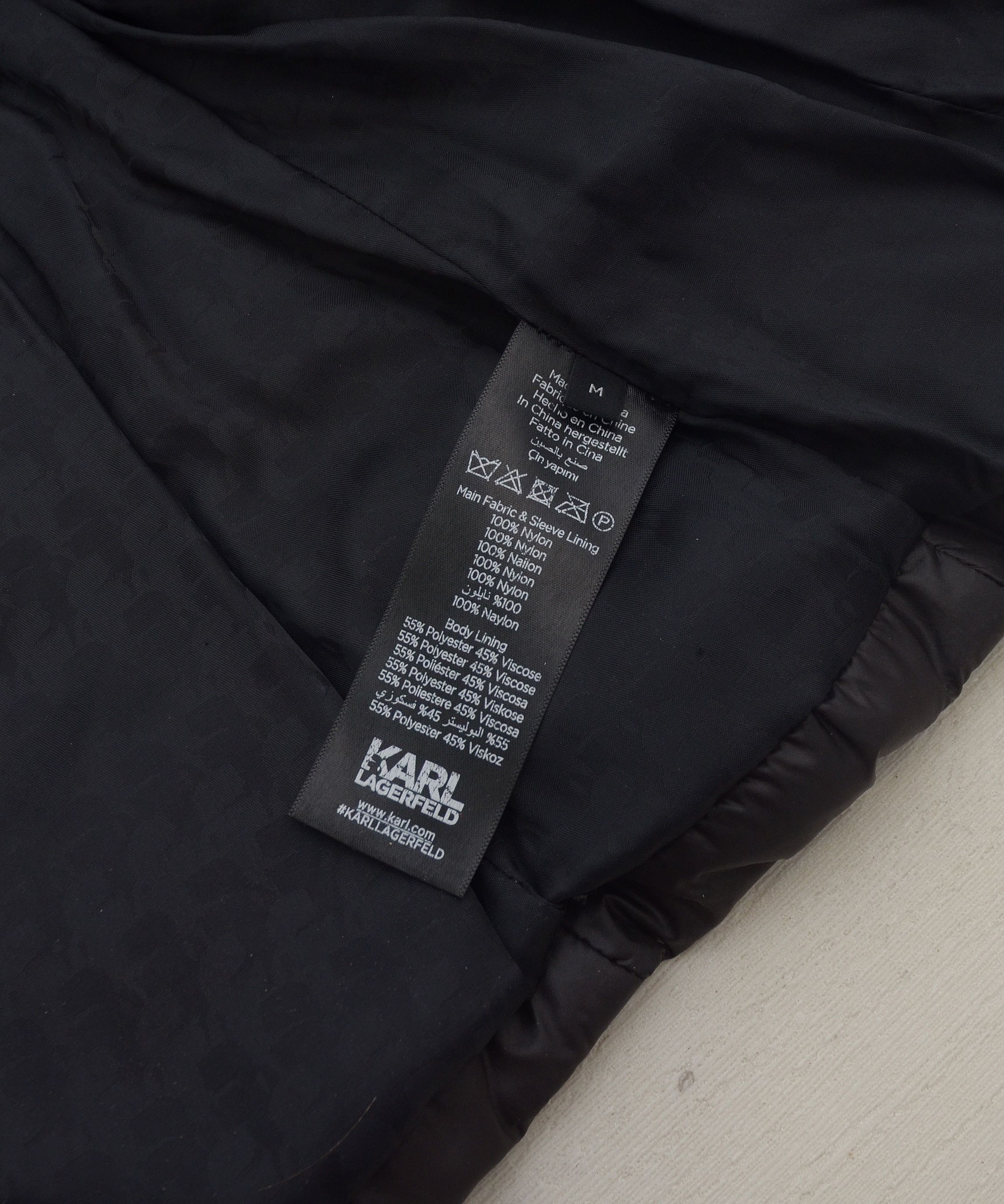 Karl Lagerfeld Karl Lagergeld Puffer Black Down Jacket Size M / US 6-8 / IT 42-44 - 9 Thumbnail