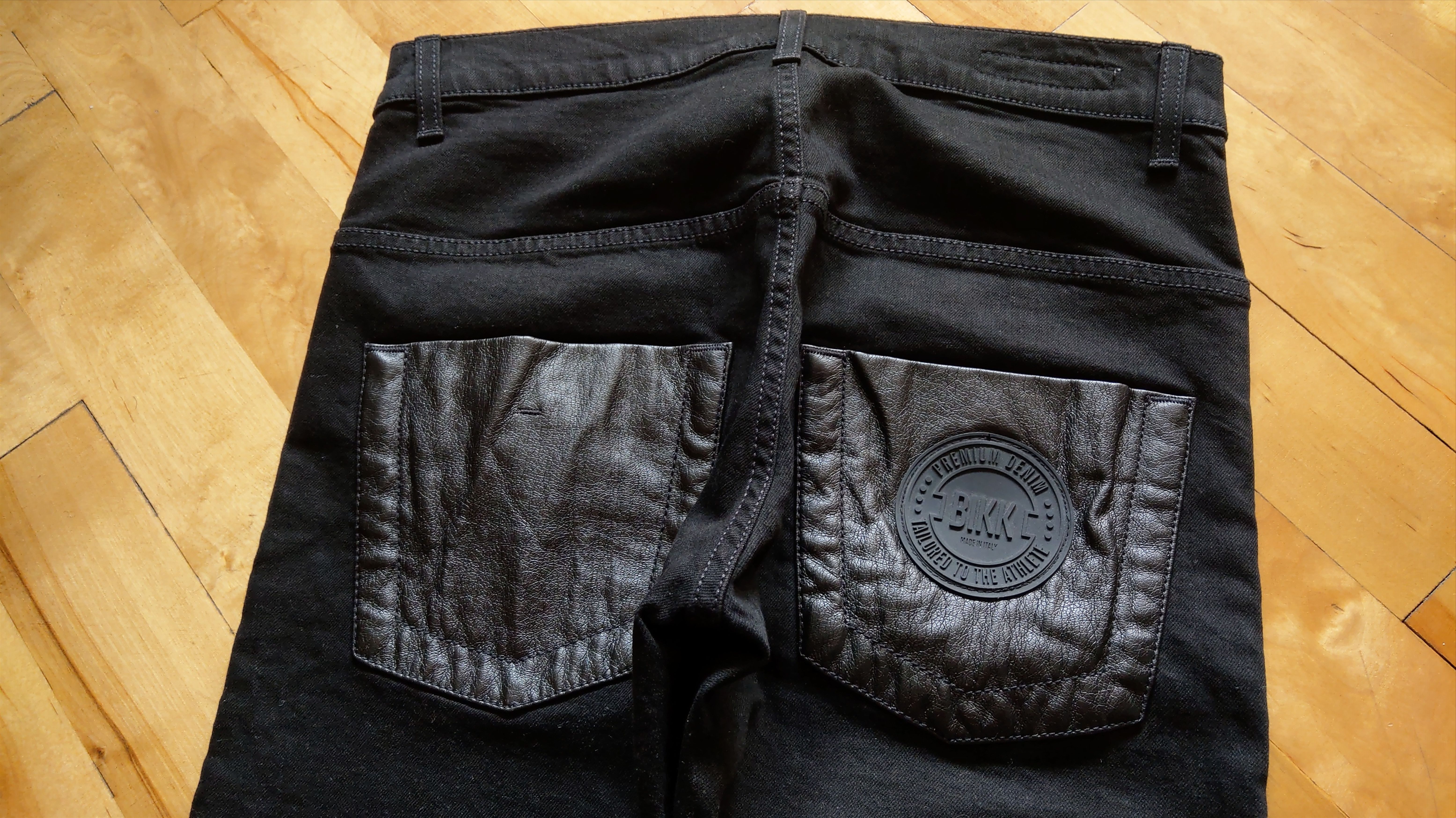 Dirk Bikkembergs Leather Pocket Pants BIKK Skinny Stacked Premium Denim goth Size US 31 - 3 Thumbnail