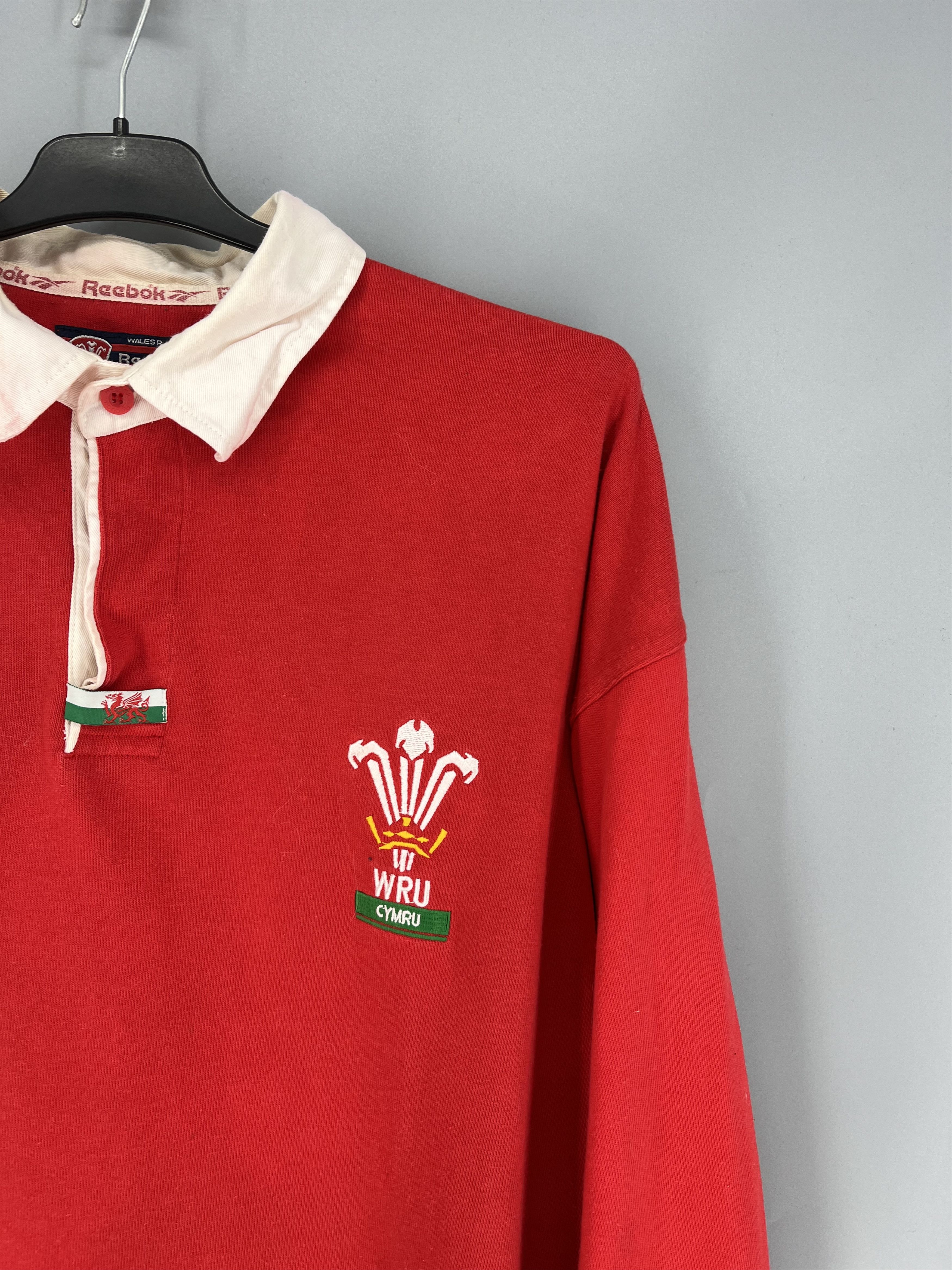 Reebok 90's Wales Rugby Union Reebok Jersey Long Sleeve Shirt Size US L / EU 52-54 / 3 - 5 Thumbnail