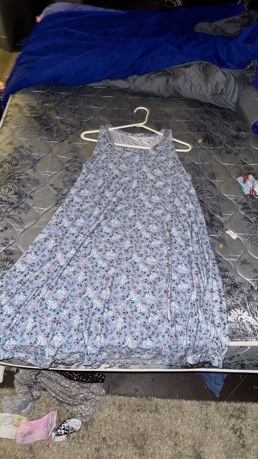 Vintage Sleeveless flowered dress Size XL / US 12-14 / IT 48-50 - 1 Thumbnail