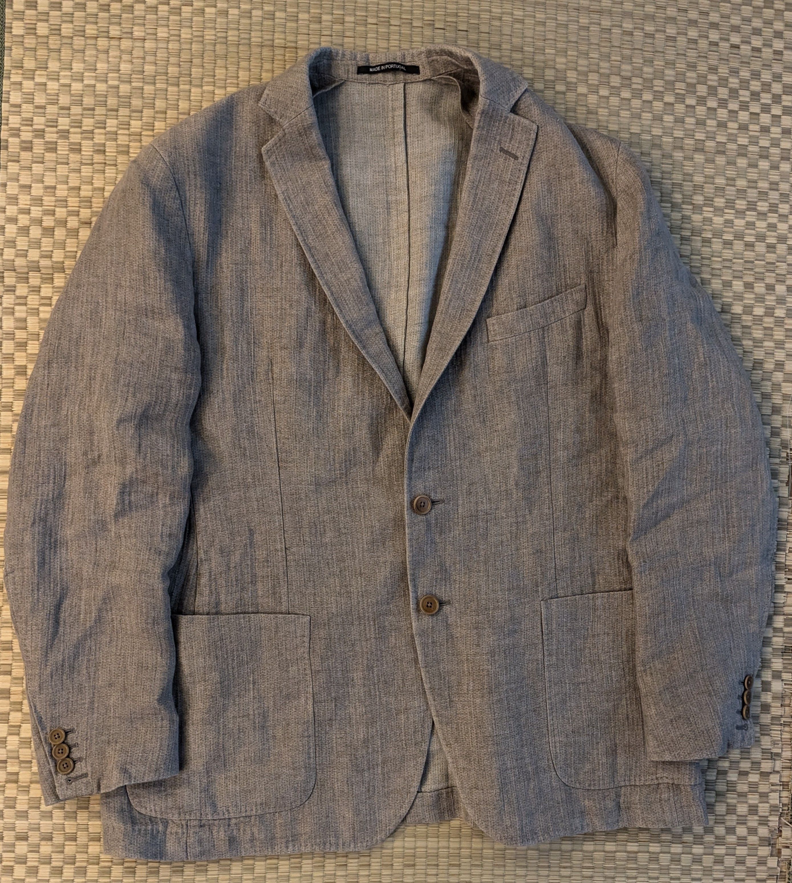 Designer Frank Stella NYC Linen Blazer Sportcoat Made in Portugal Size 54L - 1 Thumbnail