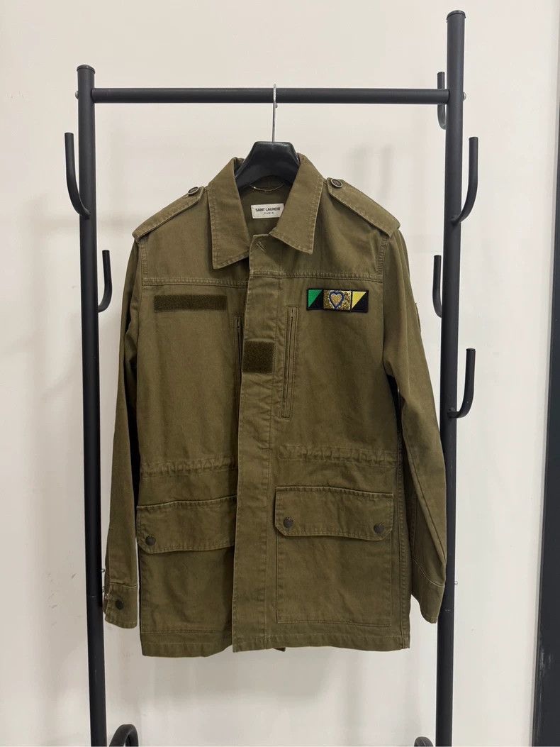 Saint Laurent Paris Saint Laurent Logo Embroidered Denim Jacket - dmc Size US XS / EU 42 / 0 - 1 Thumbnail