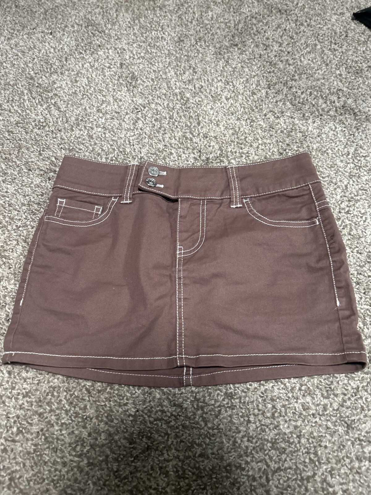 Divided Womans brown mini skirt Size Us 2 Brand Divided Size 26" / US 2 / IT 38 - 1 Thumbnail
