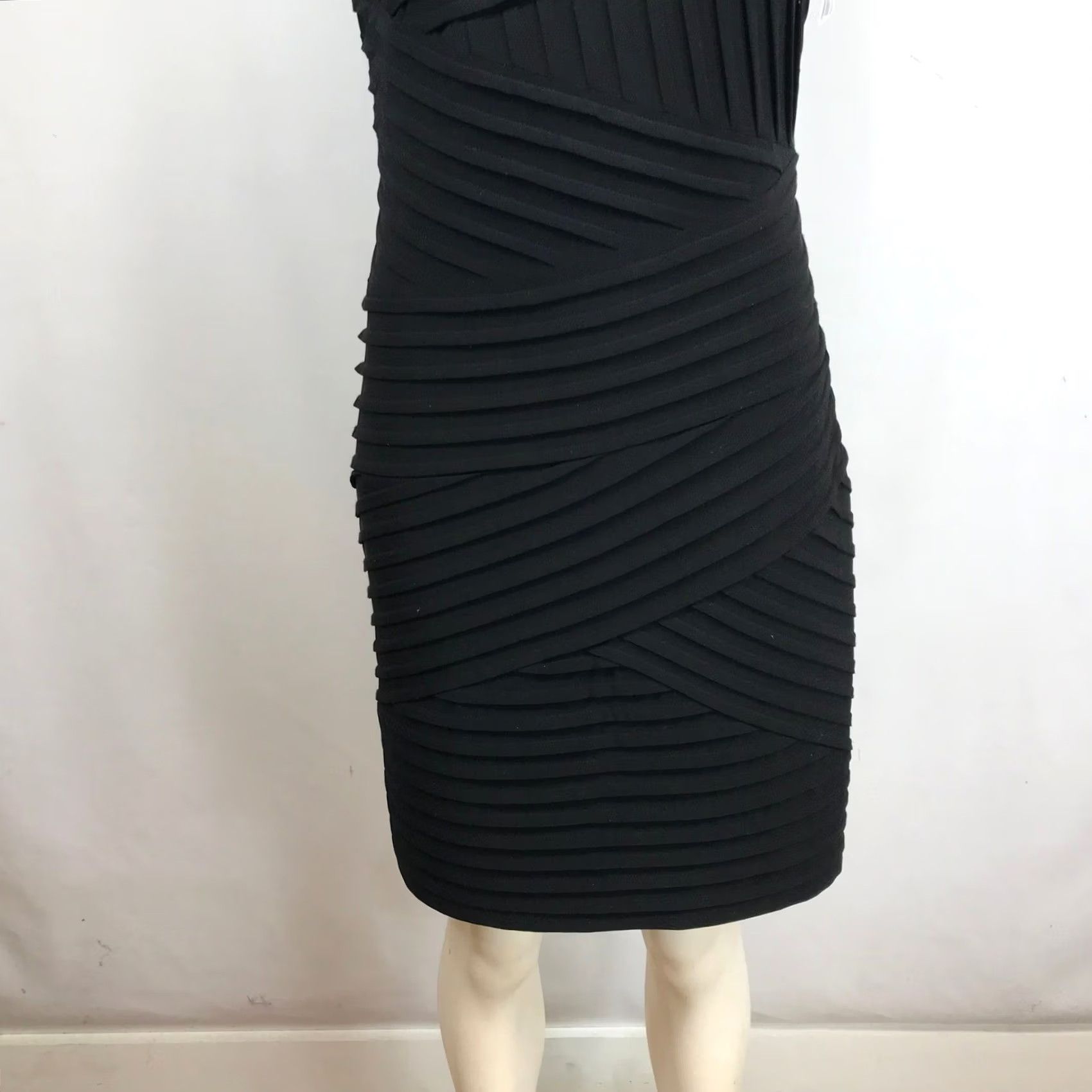 Calvin Klein Calvin Klein Black Tiered Bandage Sleeveless Sheath Dress AMLFW42I NWT Size M / US 6-8 / IT 42-44 - 3 Thumbnail