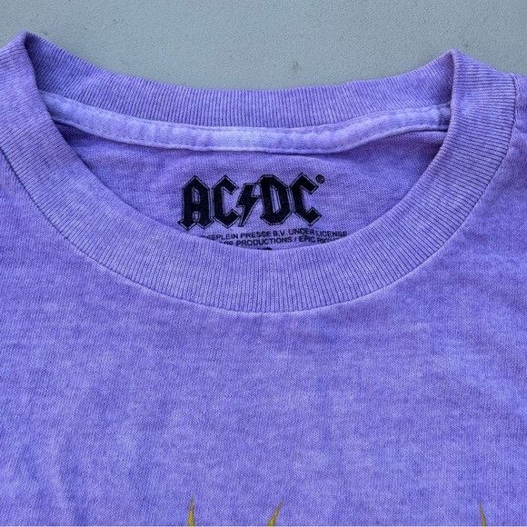 AC/DC NEW AC/DC HIGHWAY TO HELL WASHED LILAC T-SHIRT SZ LARGE L Size US L / EU 52-54 / 3 - 3 Thumbnail