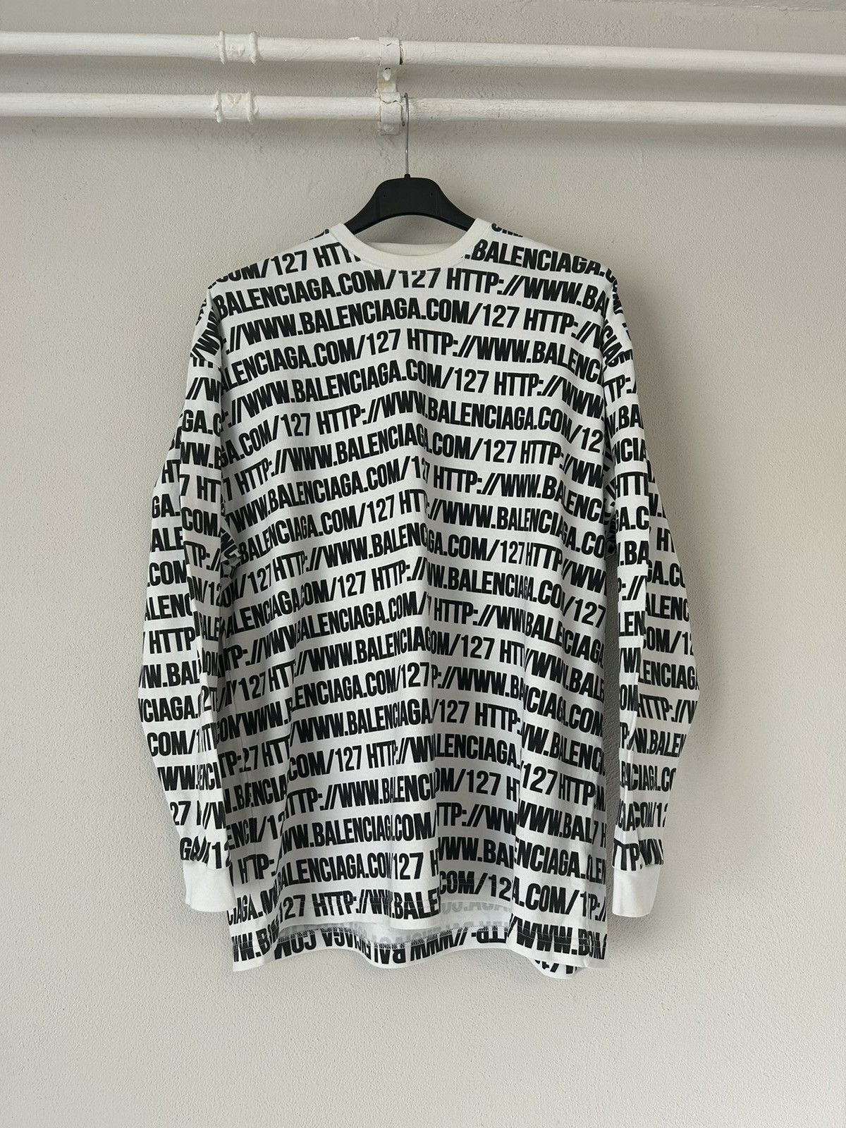 Balenciaga ‘Balenciaga.com’ Print Sweatshirt Size US M / EU 48-50 / 2 - 1 Thumbnail