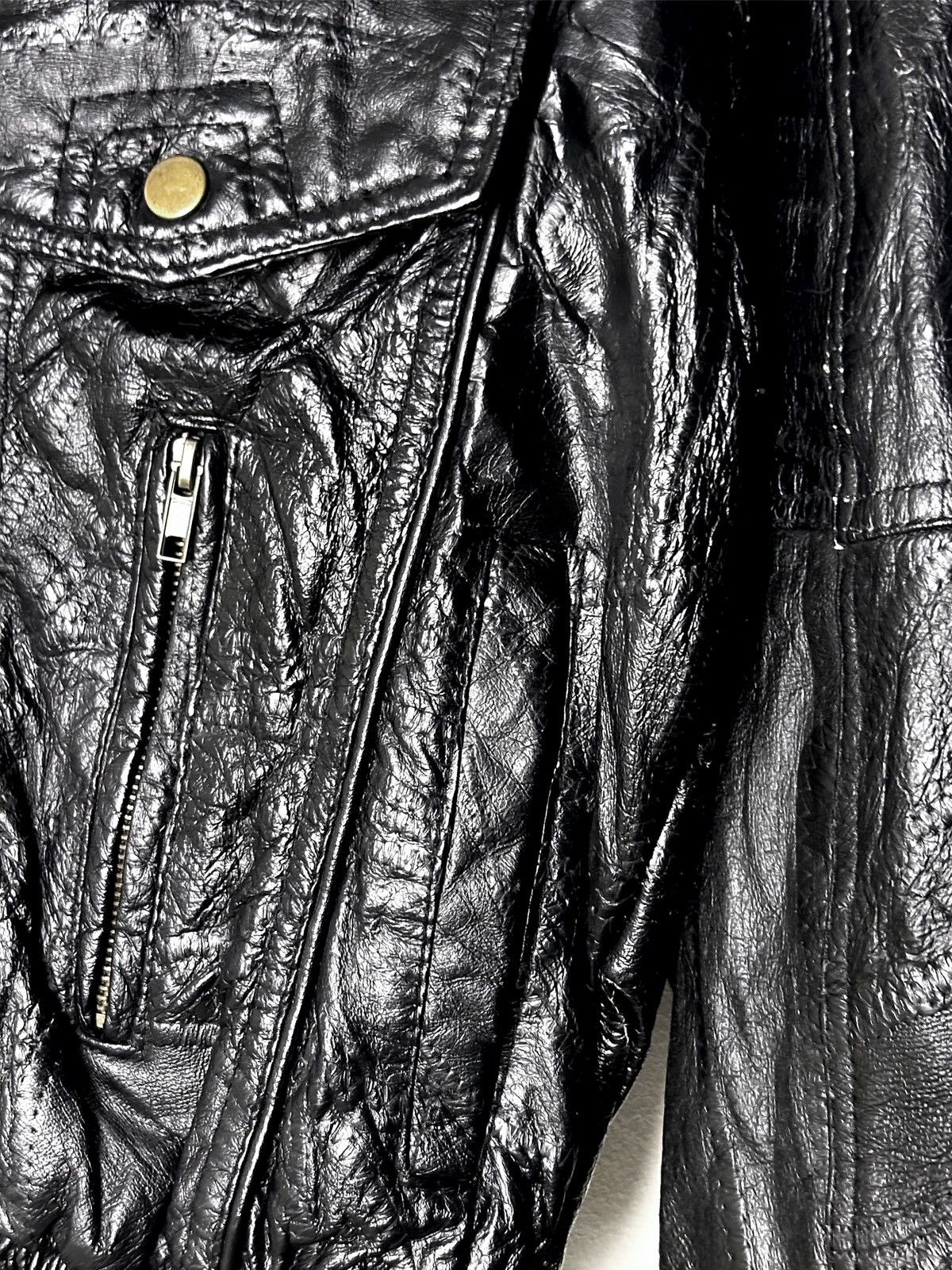 Genuine Leather Navarre Leather Company Hooded Patchwork Leather Jacket Size US XL / EU 56 / 4 - 7 Thumbnail