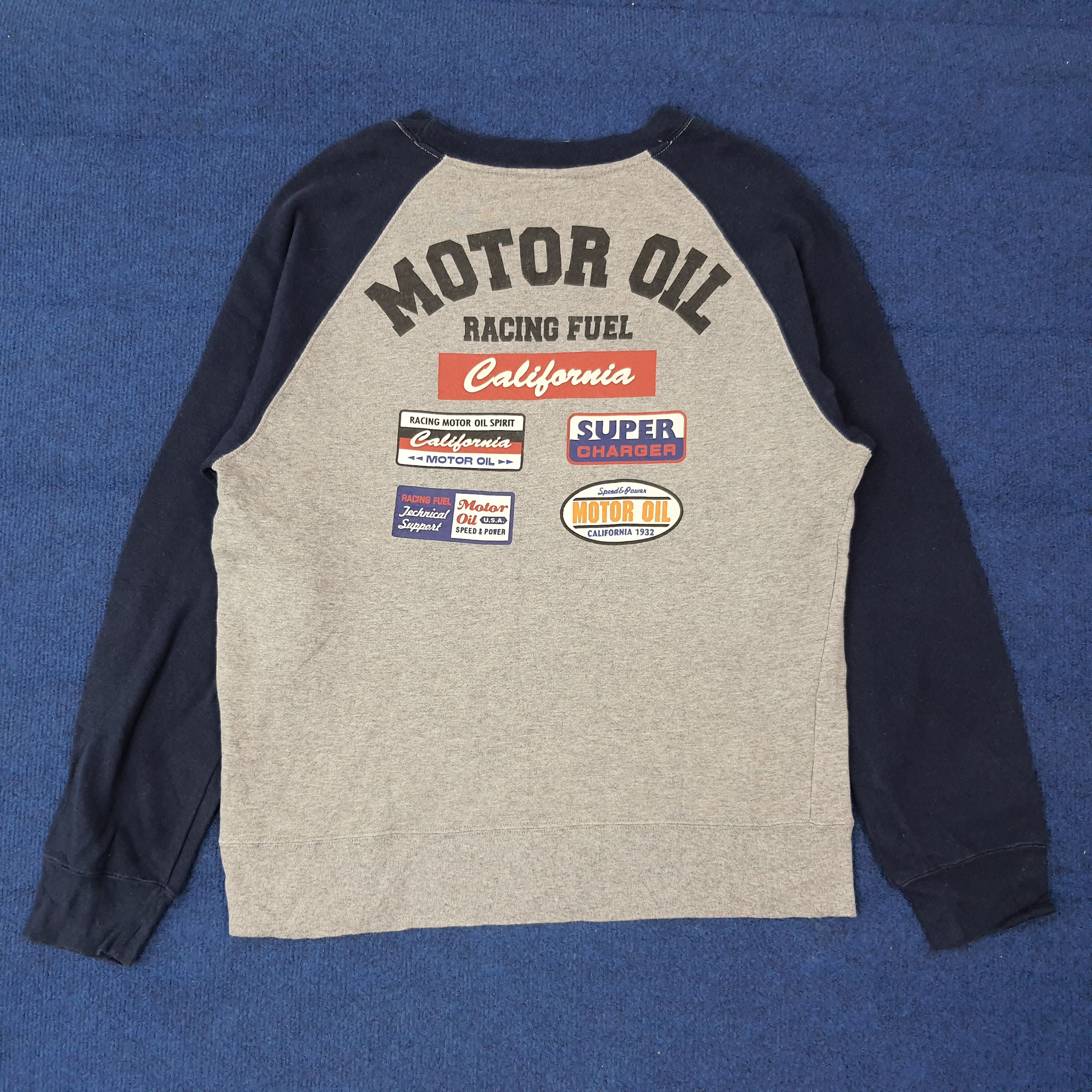 Vintage Vintage Lubricant 76 Motor Oil Raglan Sweatshirt C261N5 Size US M / EU 48-50 / 2 - 1 Thumbnail