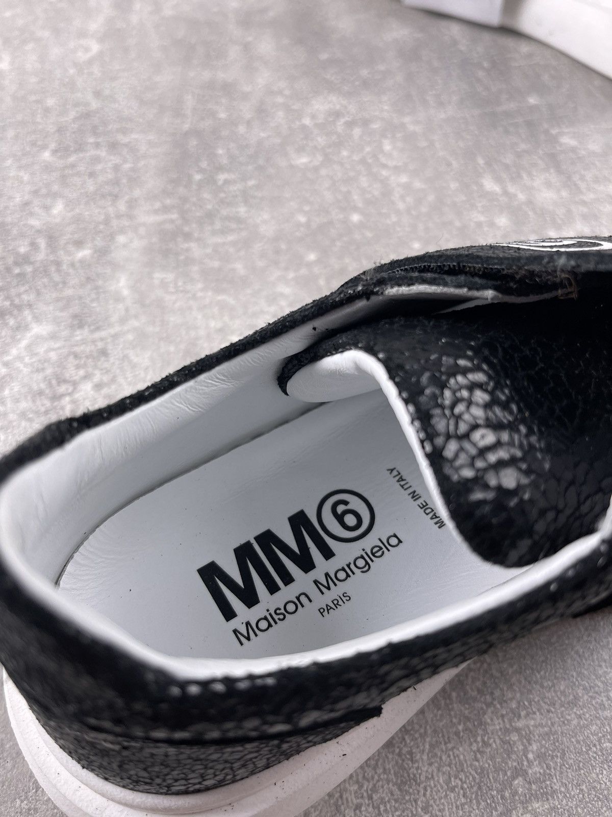 Maison Margiela MM6 Maison Margiela Leather Monk Snap Black Kids Sneakers Size US 4 / IT 34 - 9 Thumbnail