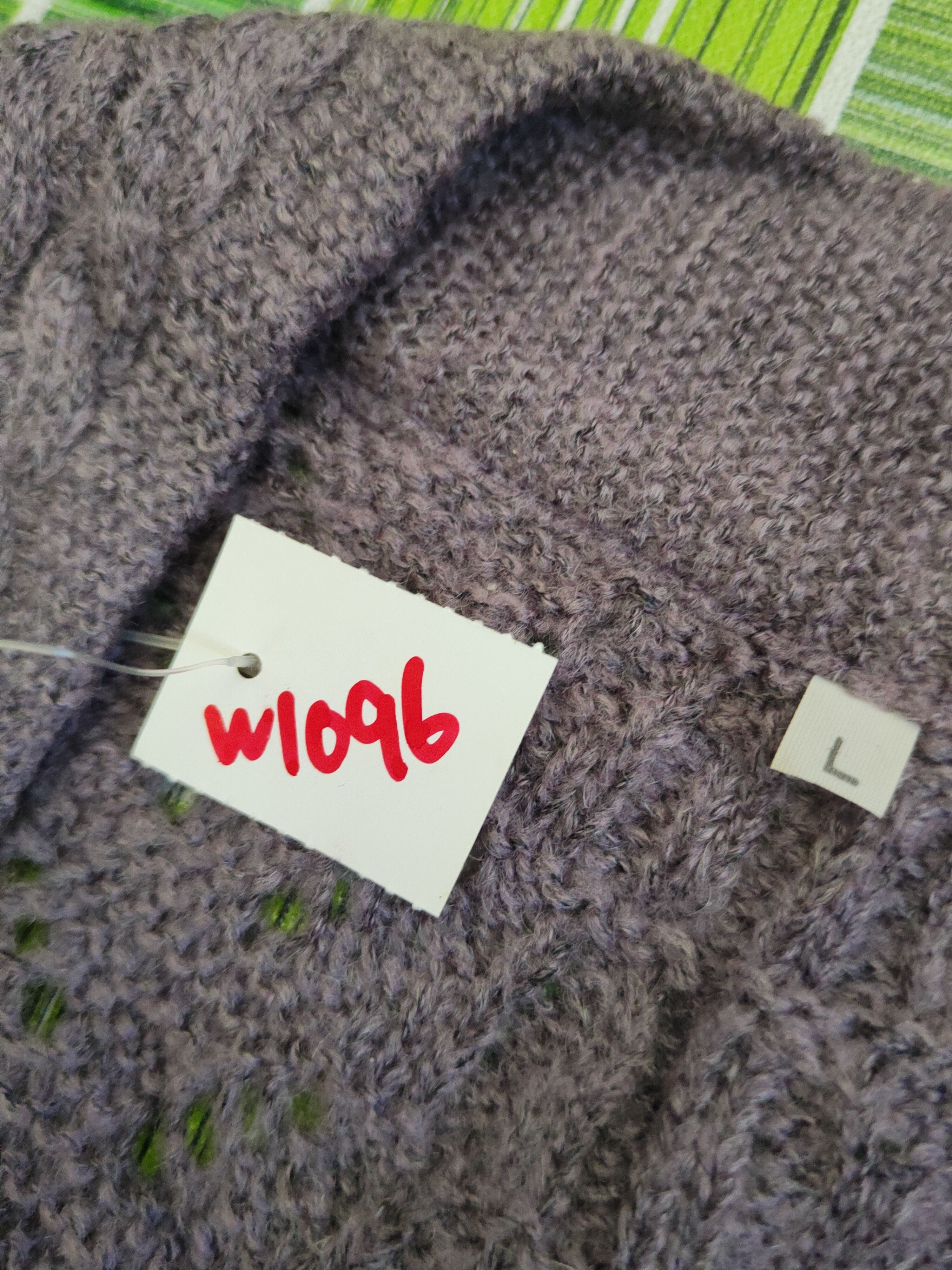 Japanese Brand Japan crochet vintage Purple Knitwear Cardigan #W1096 Size US L / EU 52-54 / 3 - 11 Thumbnail