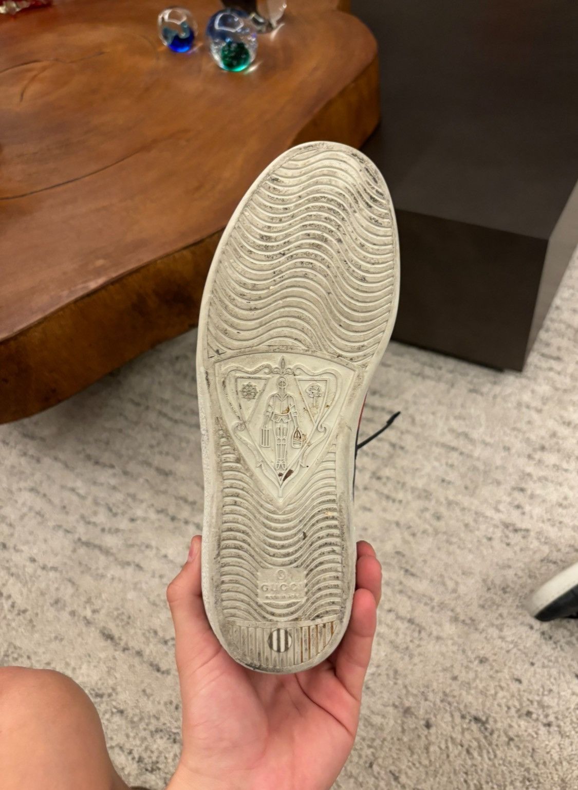 Gucci LEATHER GUCCI ACE GG SNEAKER Size US 7 / IT 37 - 1 Thumbnail