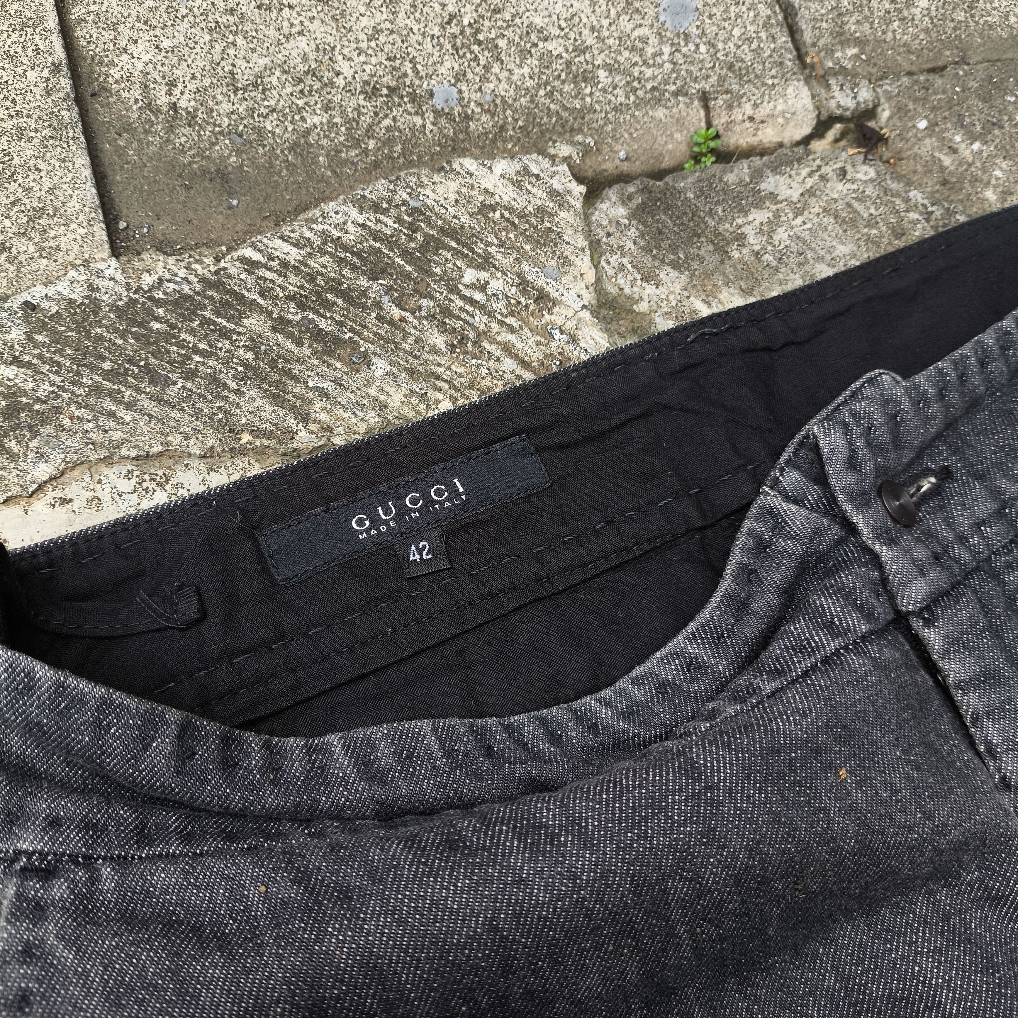 Gucci Gucci denim jeans pants bottom solid gray Size US 31 - 3 Thumbnail