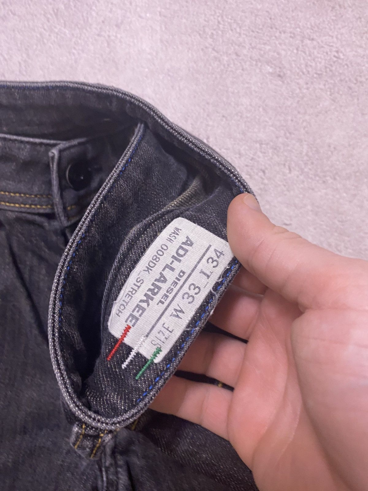 Adidas × Diesel Diesel Faded blue Baggy avant garde denim y2k jeans pants Size US 33 - 7 Thumbnail