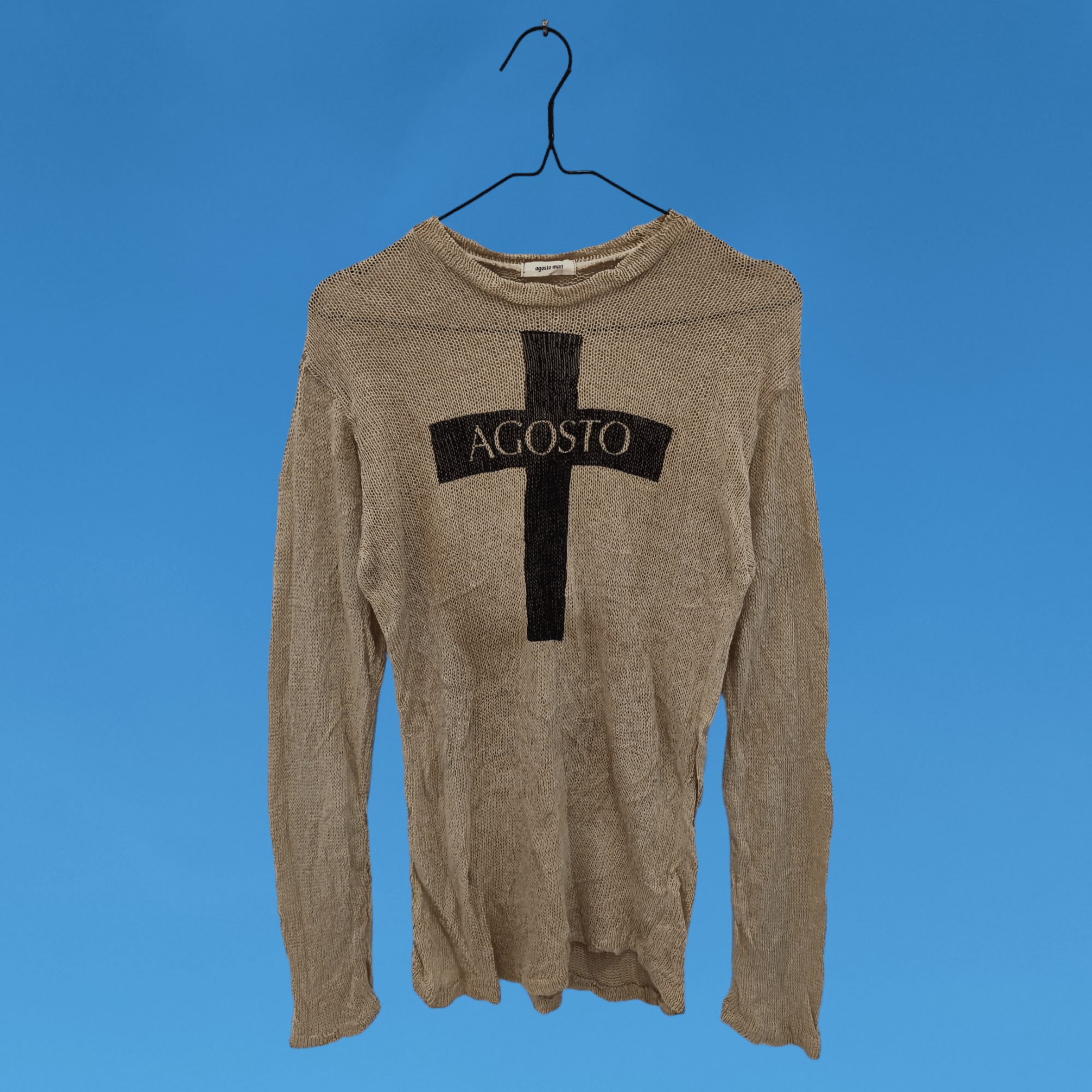 image of Avant Garde x If Six Was Nine Agosto Man Cross Mesh Sweater Knit, Men's (Size Medium)