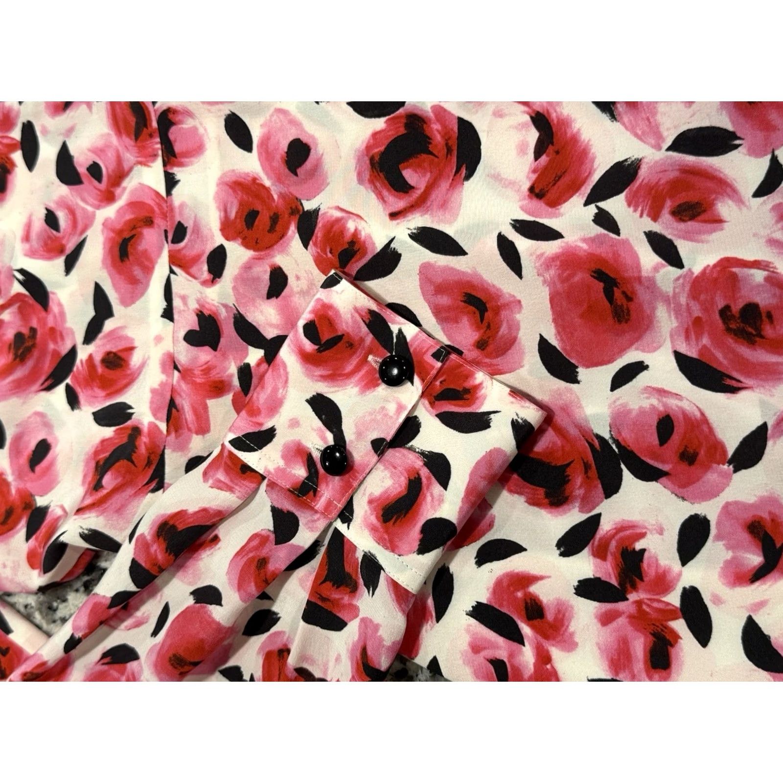 Vintage Kate Spade Silk Red Rose Dress - Size 6 Size M / US 6-8 / IT 42-44 - 6 Thumbnail