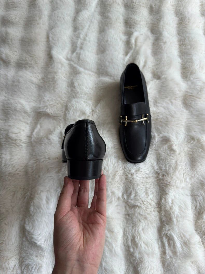 Saint Laurent Paris Saint laurent paris Black and gold loafers shoes 2506-Nexta Size US 7 / EU 40 - 5 Thumbnail