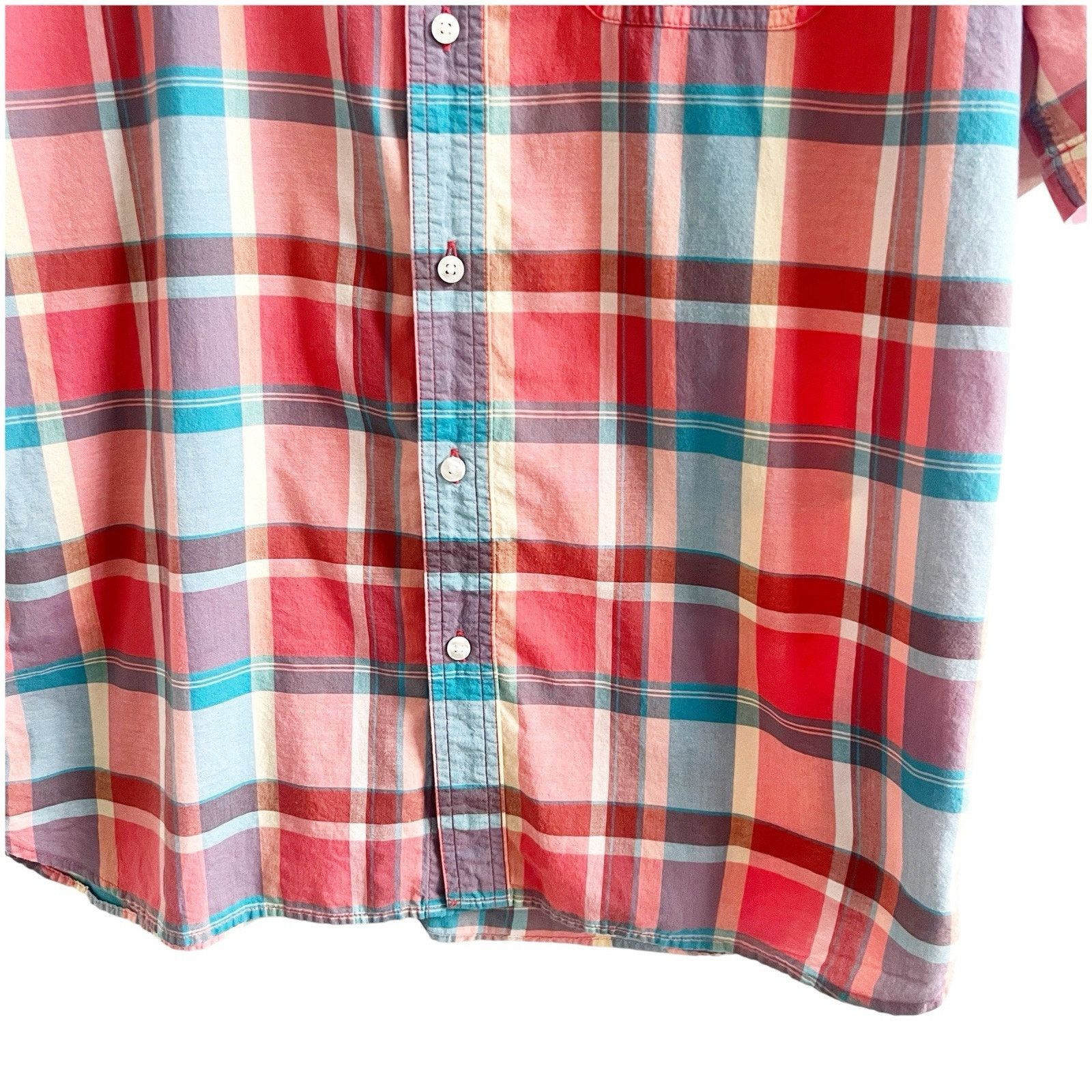 L.L. Bean L.L. Bean Men’s Vintage Plaid Button Down Short Sleeve Size L / US 10 / IT 46 - 4 Thumbnail