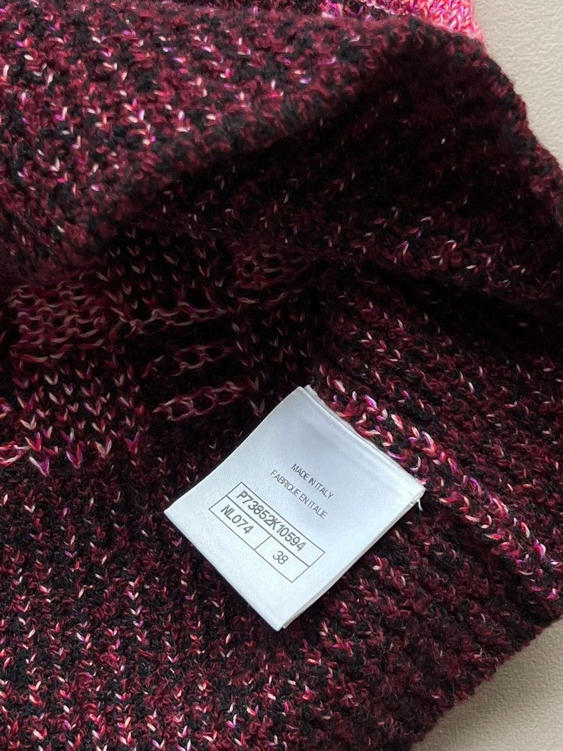 Chanel Chanel Rose-red plaid V-neck cashmere knitted vest Size XS / US 0-2 / IT 36-38 - 5 Thumbnail