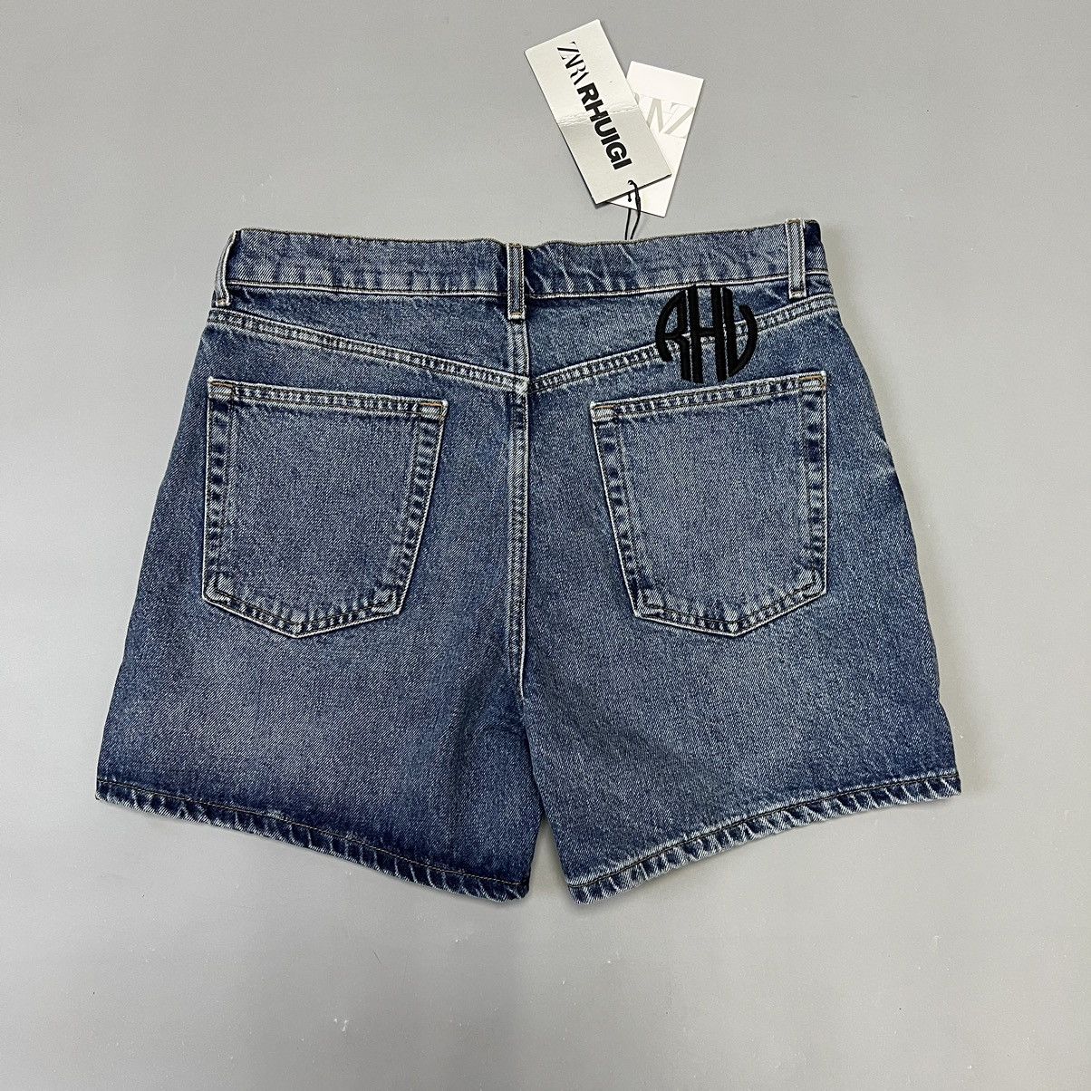 Rhude × Zara RHUDE x Zara NEW Denim Shorts logo size 32 Size US 32 / EU 48 - 3 Thumbnail