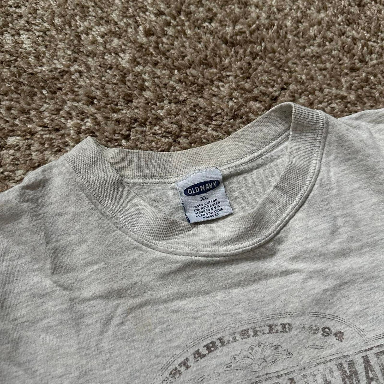 Old Navy × Vintage Vintage 00s Old Navy Western Dungarees Cowboy Tee Shirt Size US XL / EU 56 / 4 - 8 Thumbnail