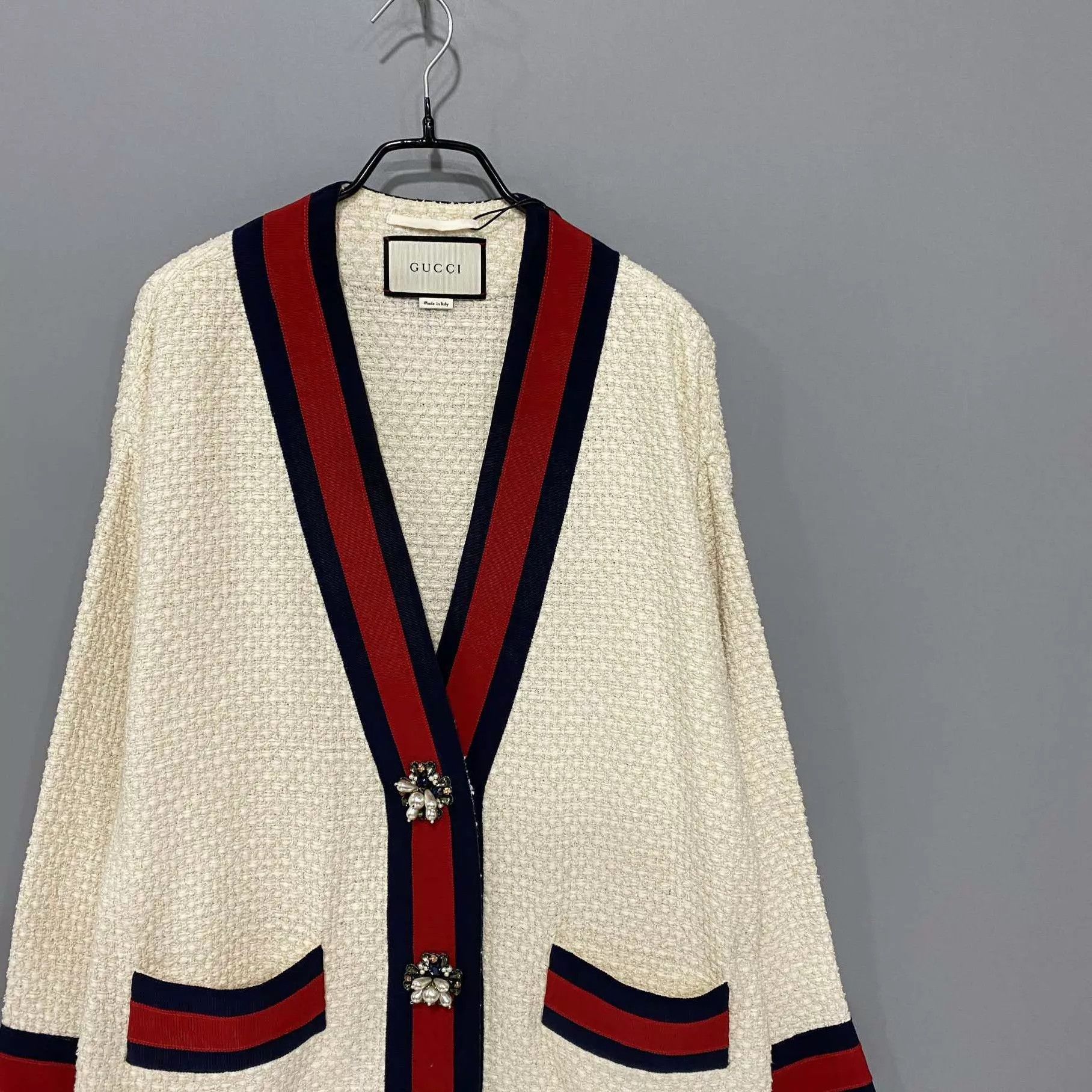 Gucci GUCCI tweed cardigan with crystal buttons size 36 Size XS / US 0-2 / IT 36-38 - 2 Thumbnail