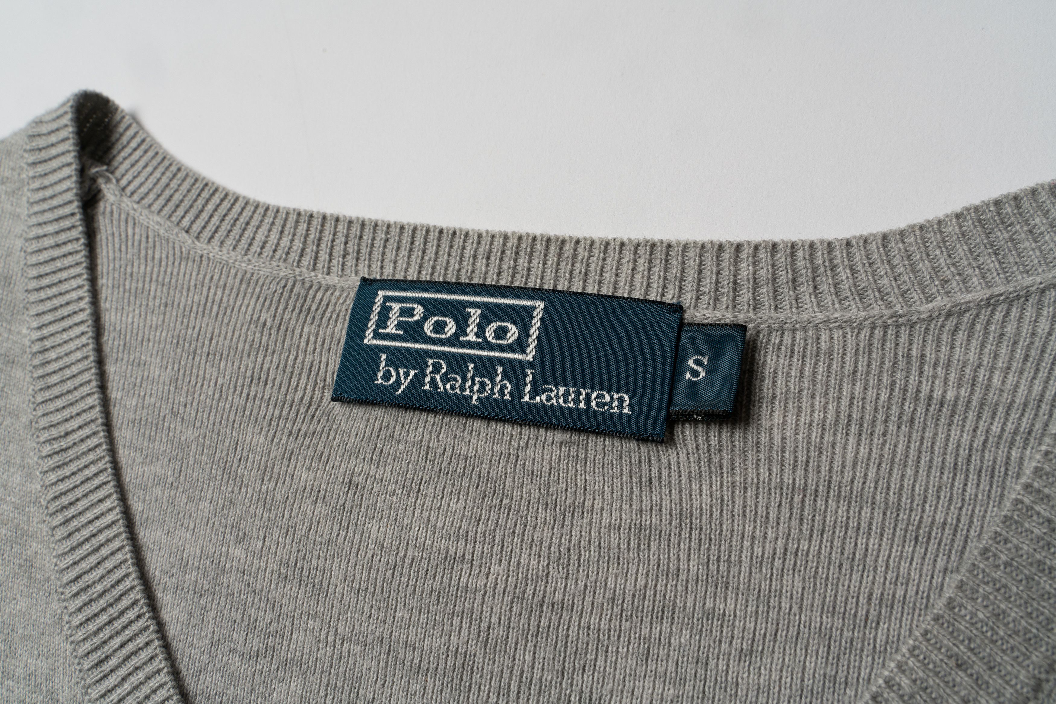 Polo Ralph Lauren 📌Polo RALPH LAUREN Vintage Gray Cotton Vest Size US S / EU 44-46 / 1 - 3 Thumbnail